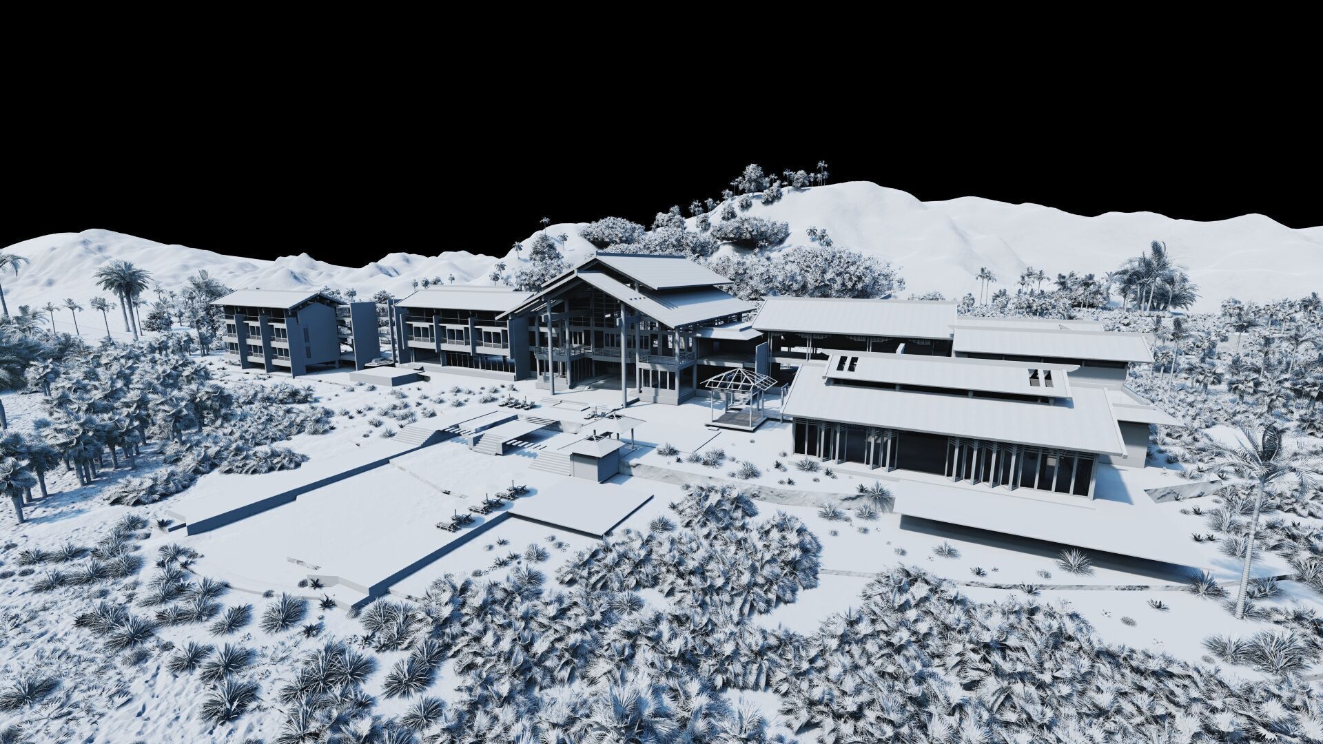 Hotel Beach-Hotel Beach Resort 3D model_22