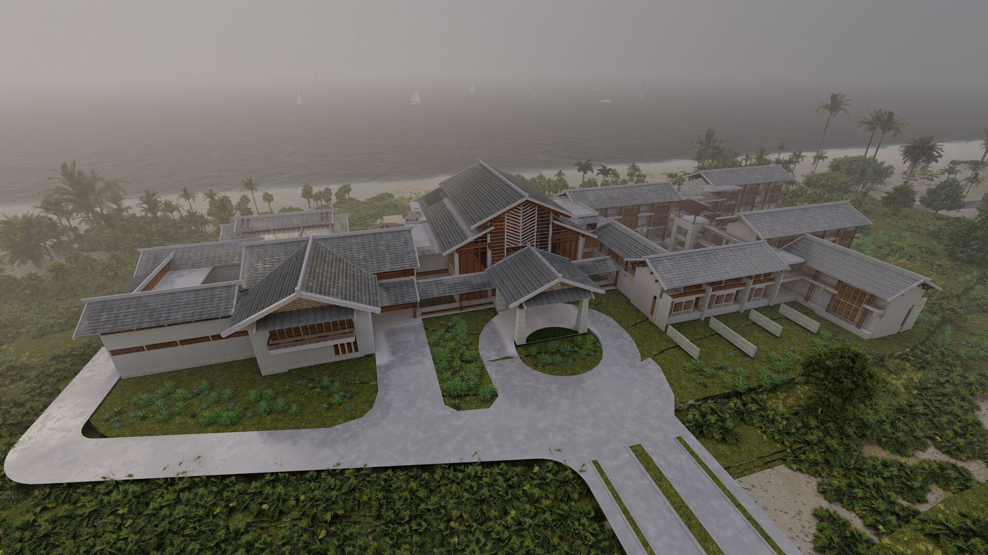 Hotel Beach-Hotel Beach Resort 3D model_16