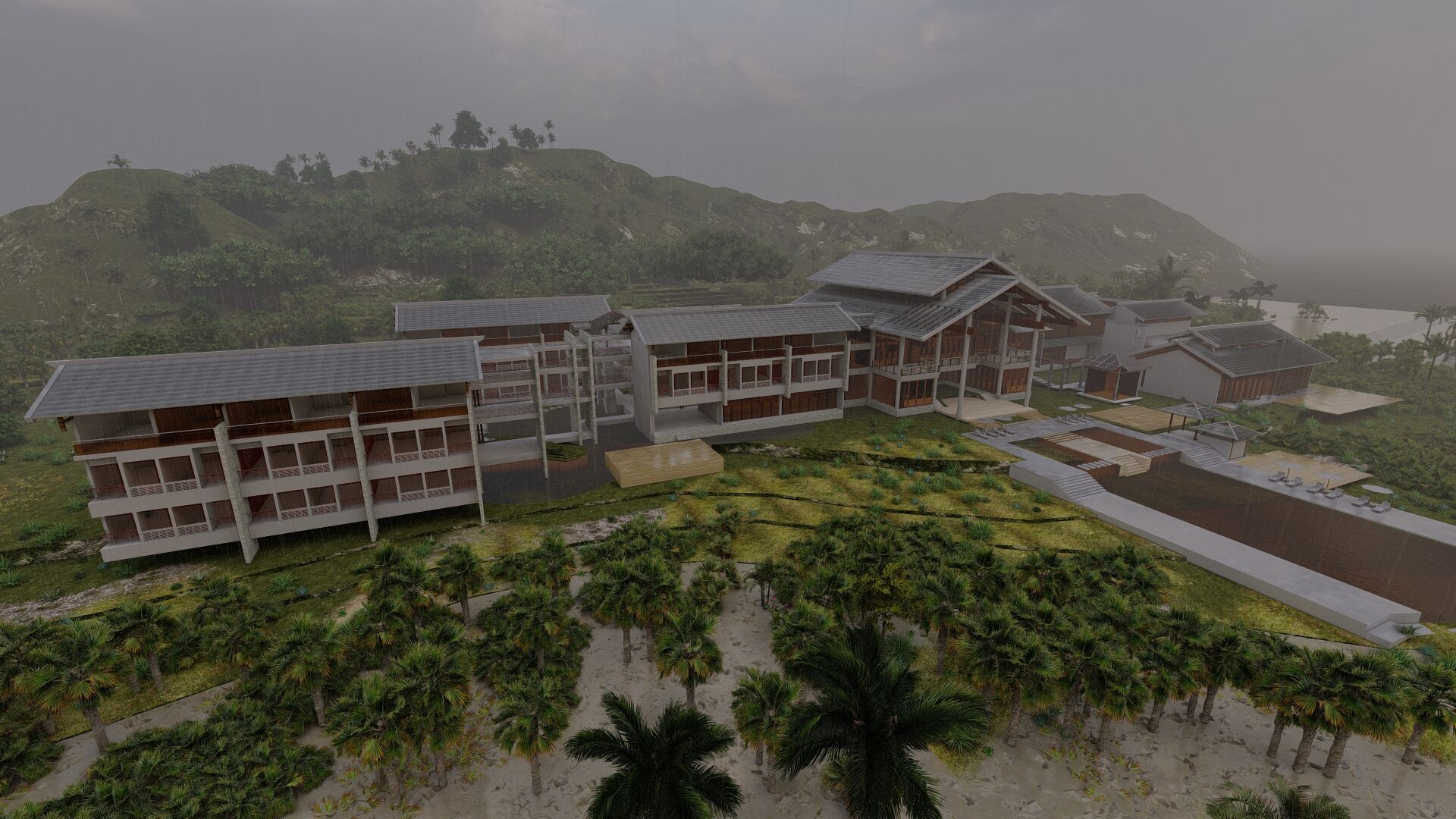 Hotel Beach-Hotel Beach Resort 3D model_28