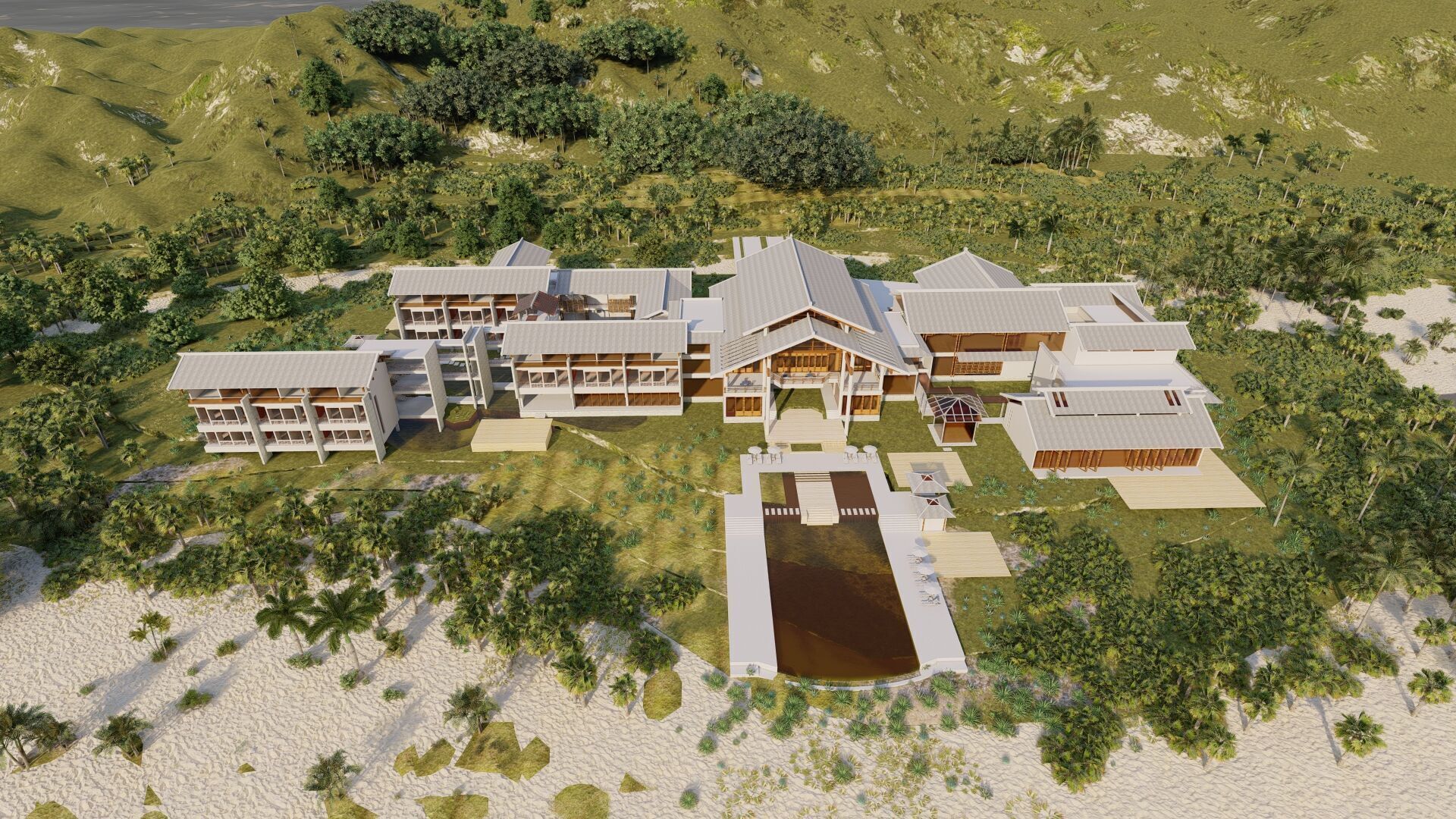 Hotel Beach-Hotel Beach Resort 3D model_26