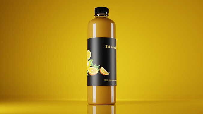 Juice Glass Plastic Bottle  Free 3D model