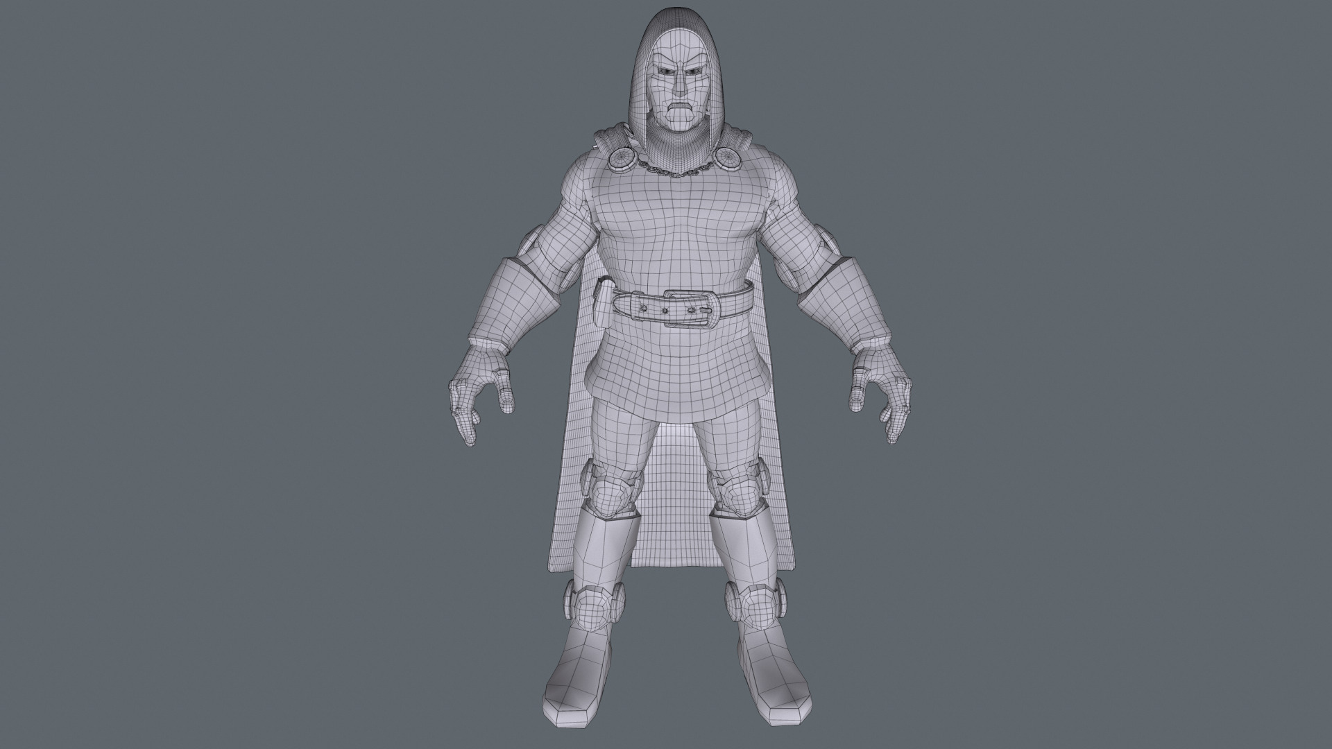Dr Doom Low poly 3d Model Low-poly 3D model_9