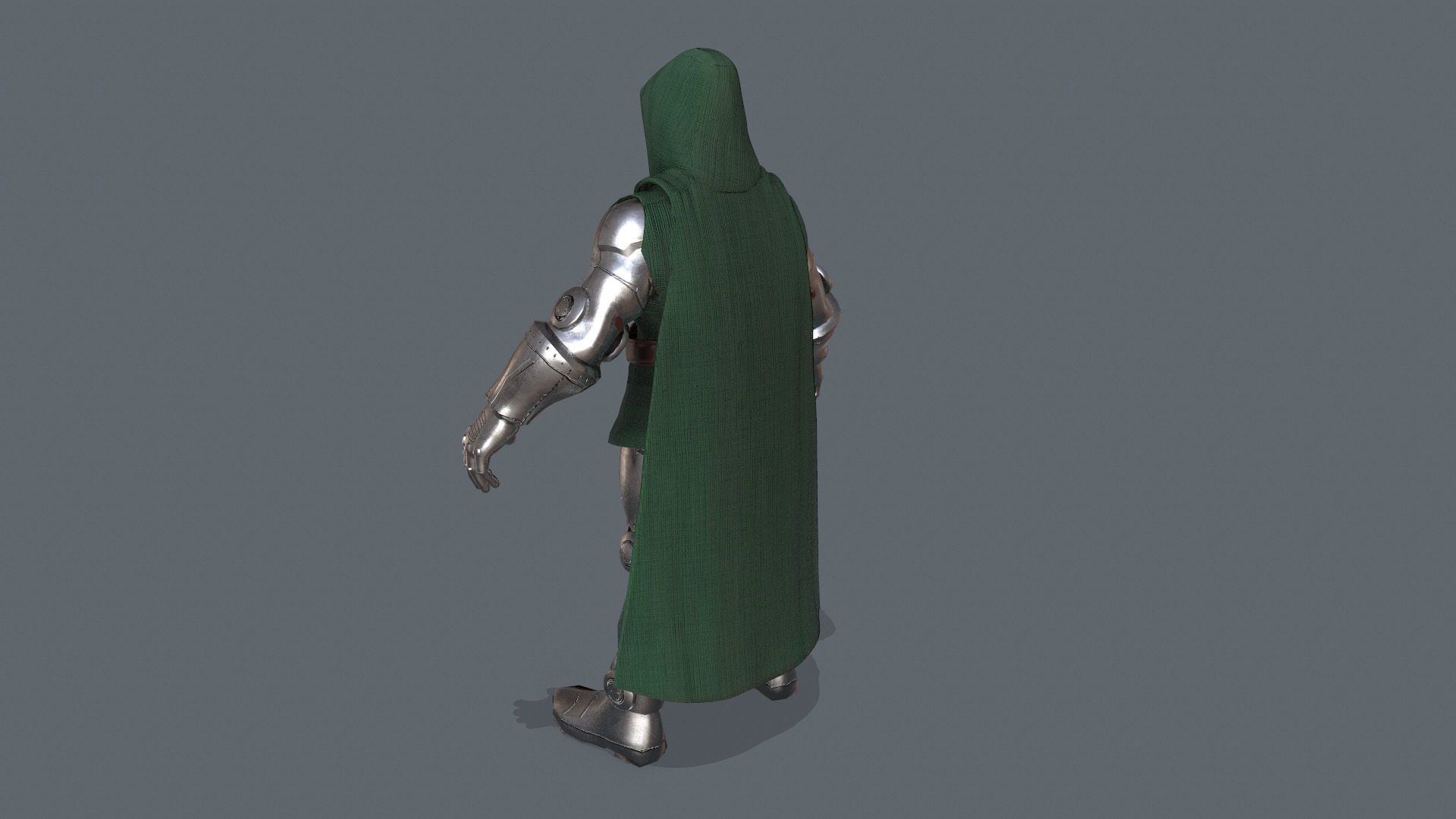Dr Doom Low poly 3d Model Low-poly 3D model_3
