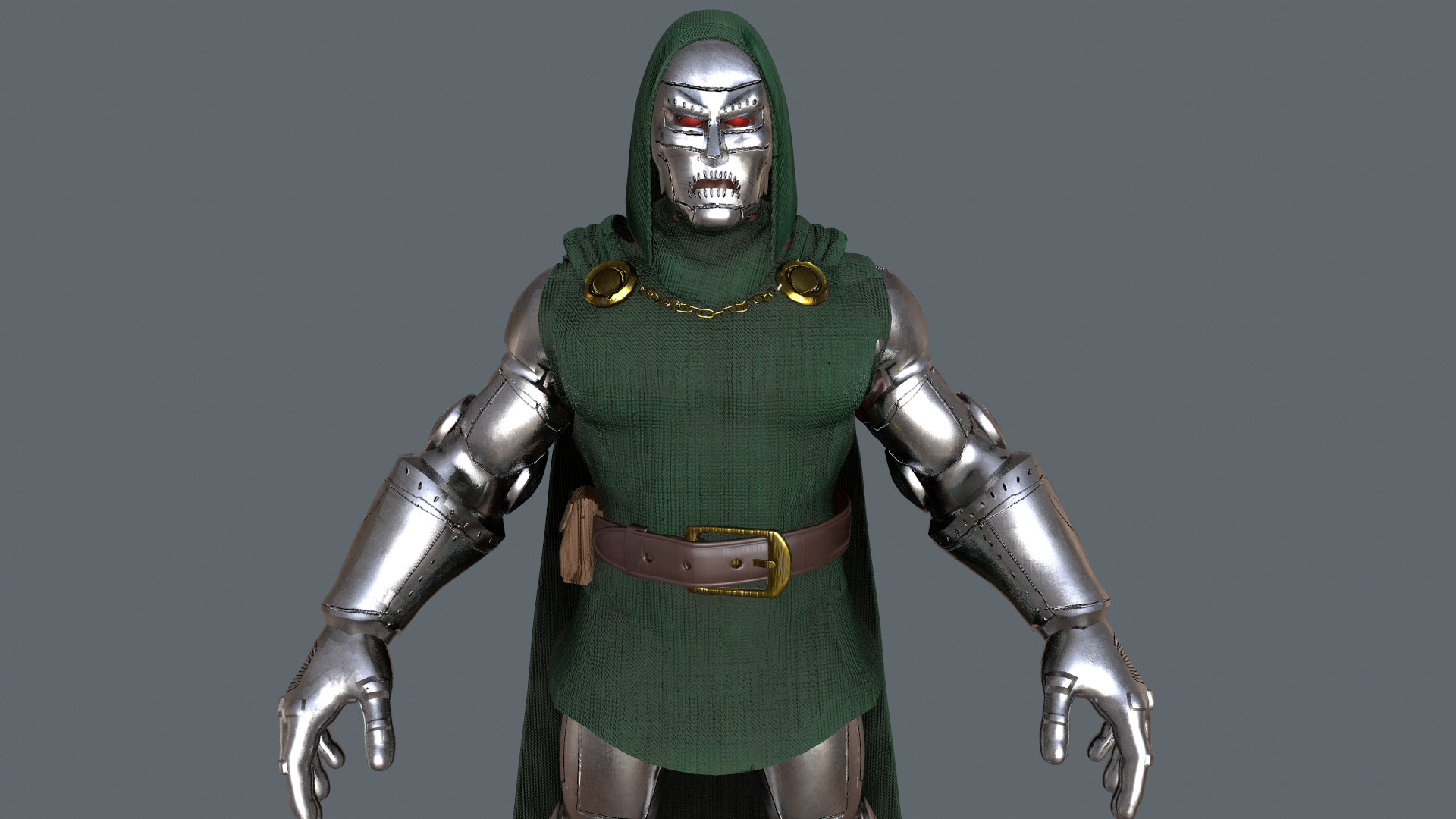 Dr Doom Low poly 3d Model Low-poly 3D model_8