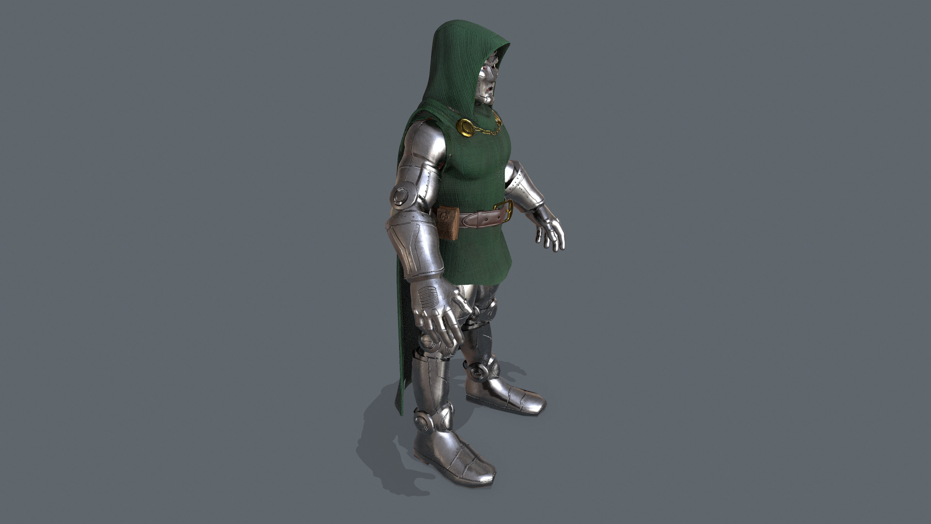 Dr Doom Low poly 3d Model Low-poly 3D model_6