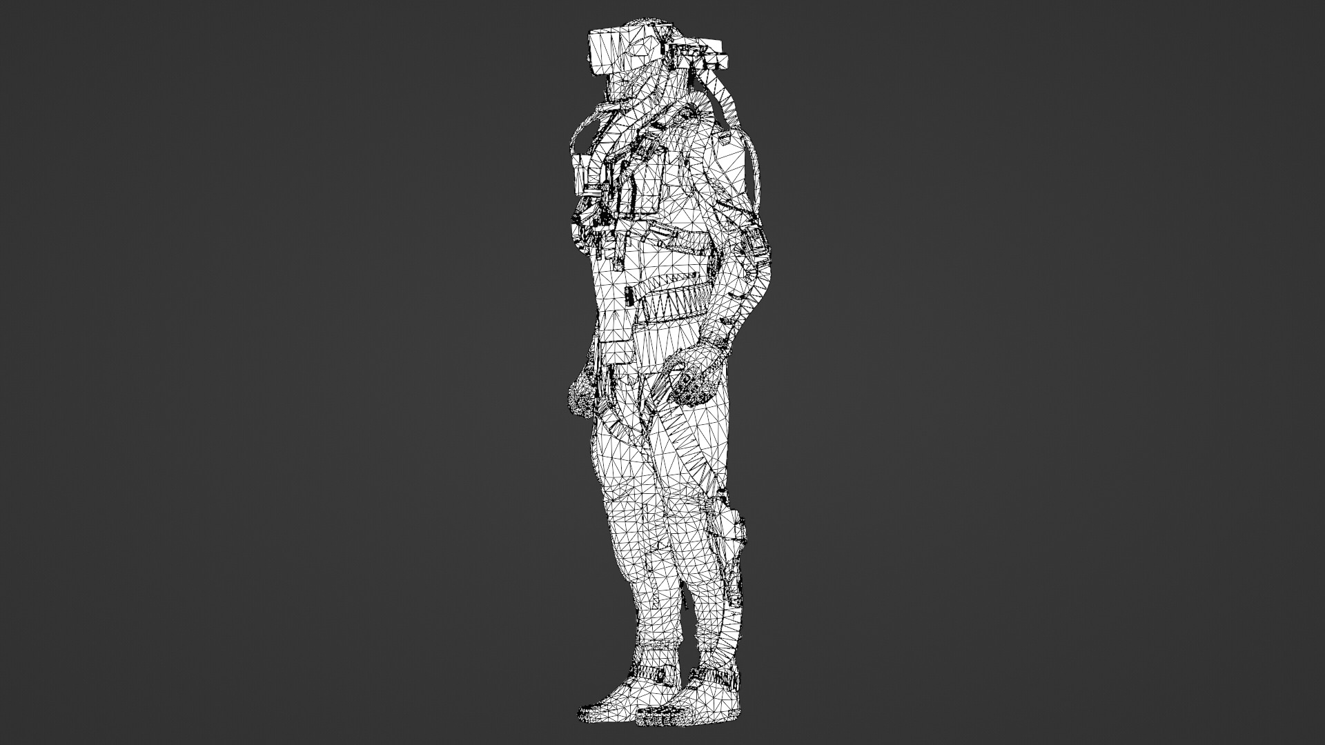 Cyber Assault Robot Soldier 3D Model Low-poly 3D model_24