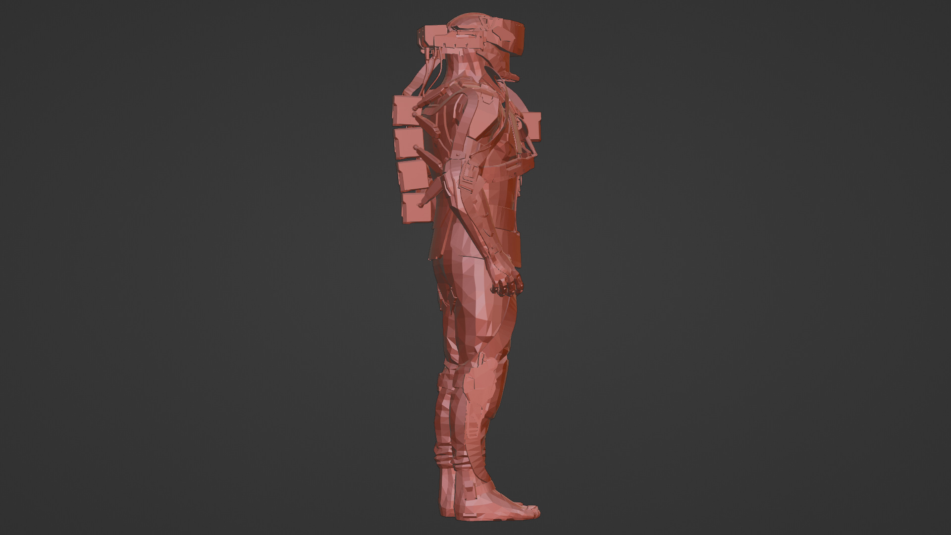 Cyber Assault Robot Soldier 3D Model Low-poly 3D model_18