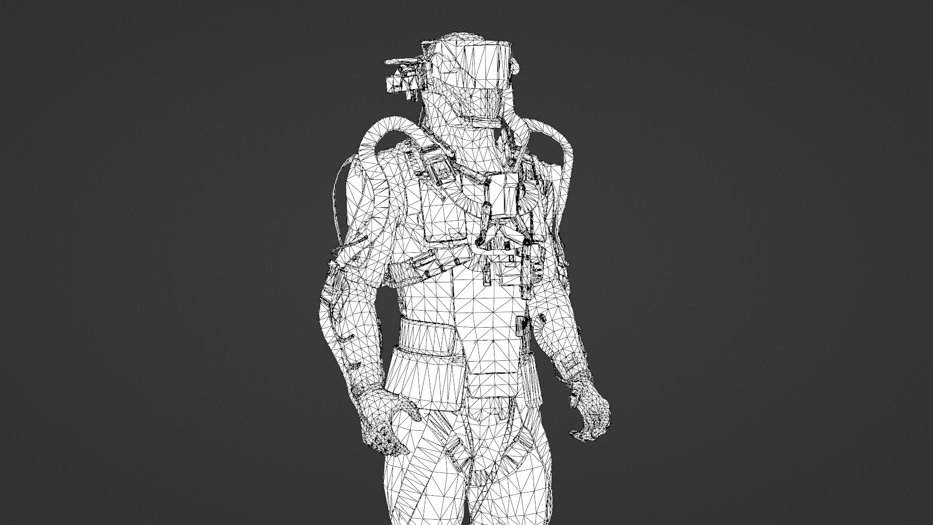 Cyber Assault Robot Soldier 3D Model Low-poly 3D model_32