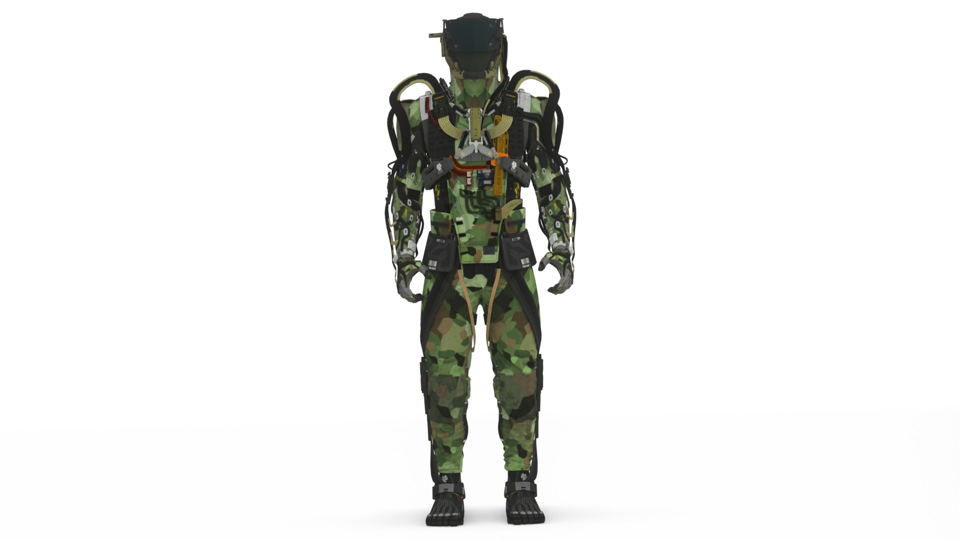 Cyber Assault Robot Soldier 3D Model Low-poly 3D model_1