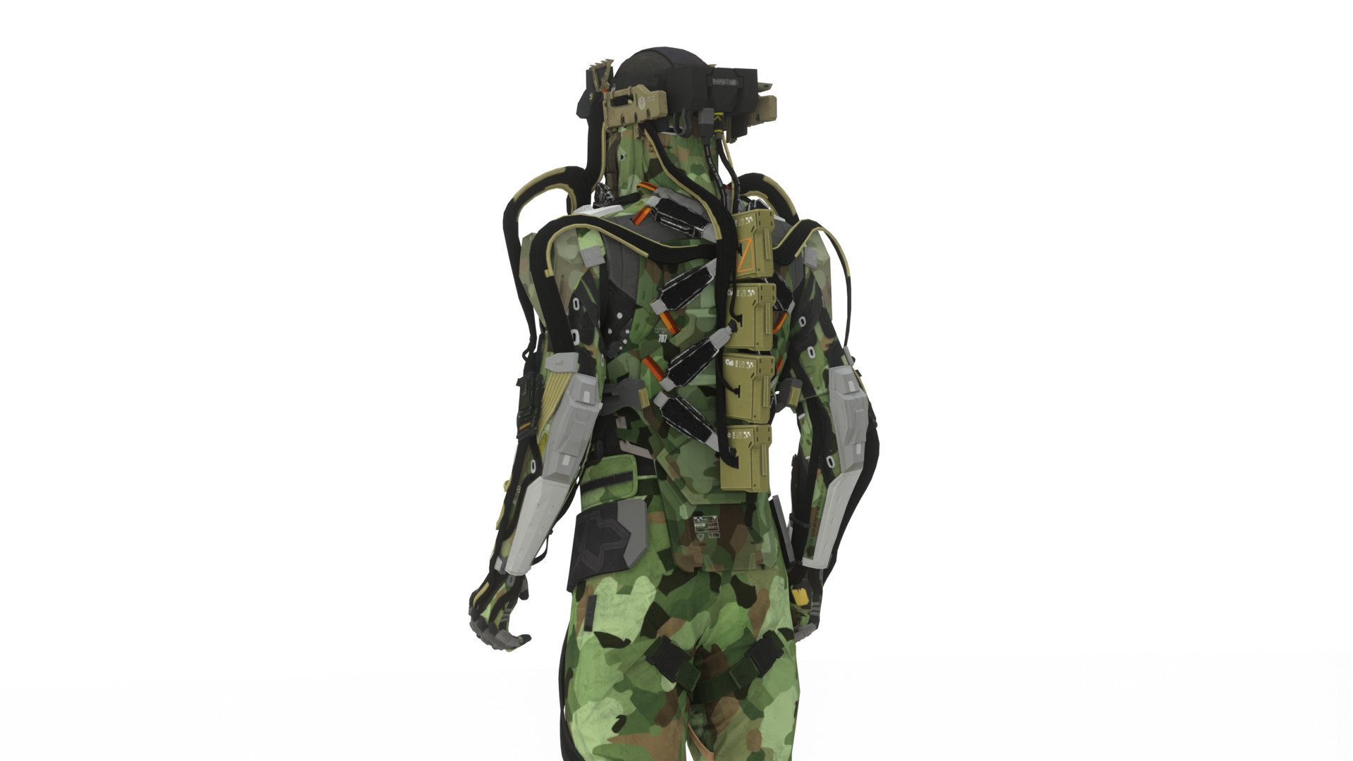 Cyber Assault Robot Soldier 3D Model Low-poly 3D model_8