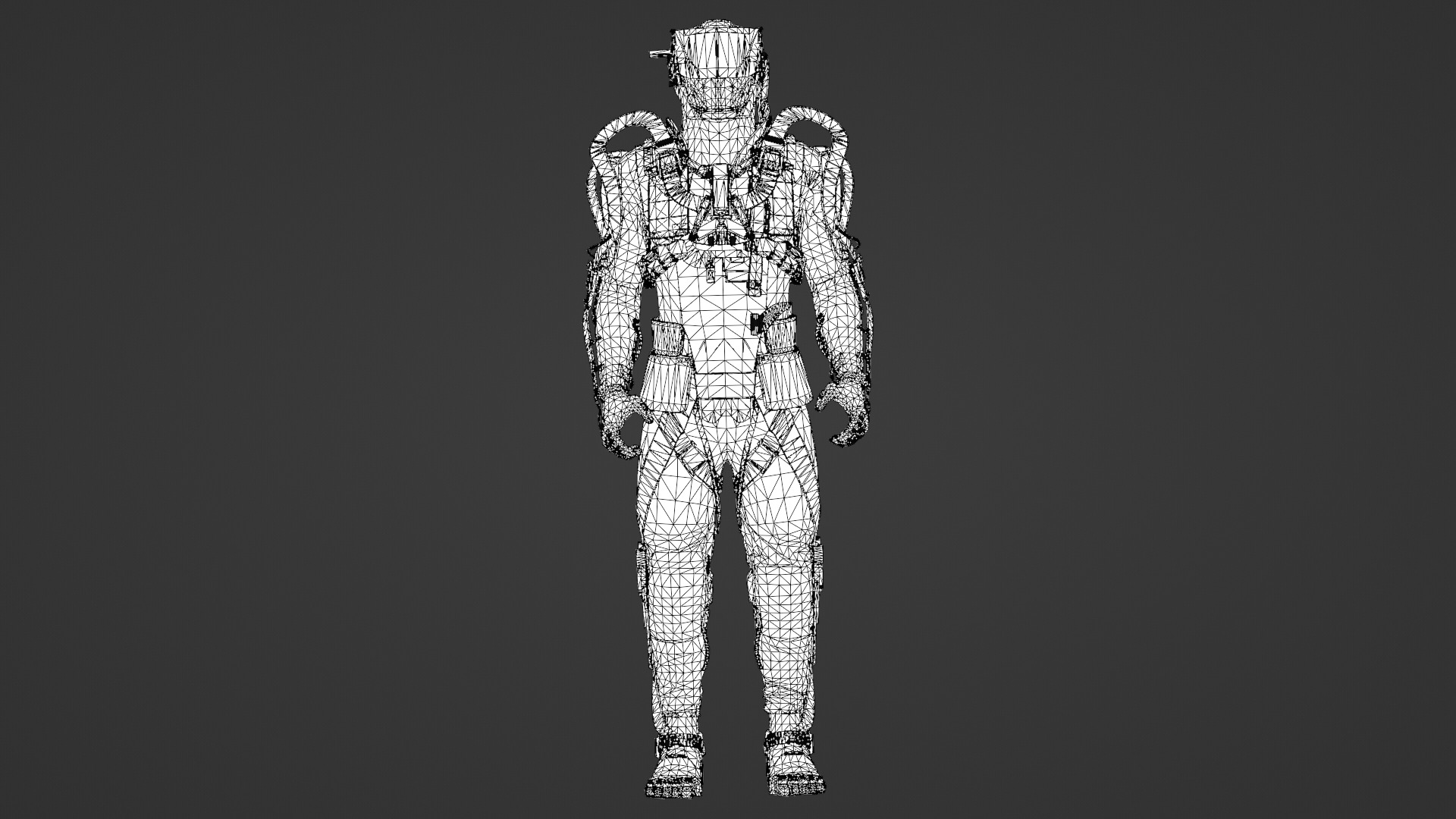 Cyber Assault Robot Soldier 3D Model Low-poly 3D model_27