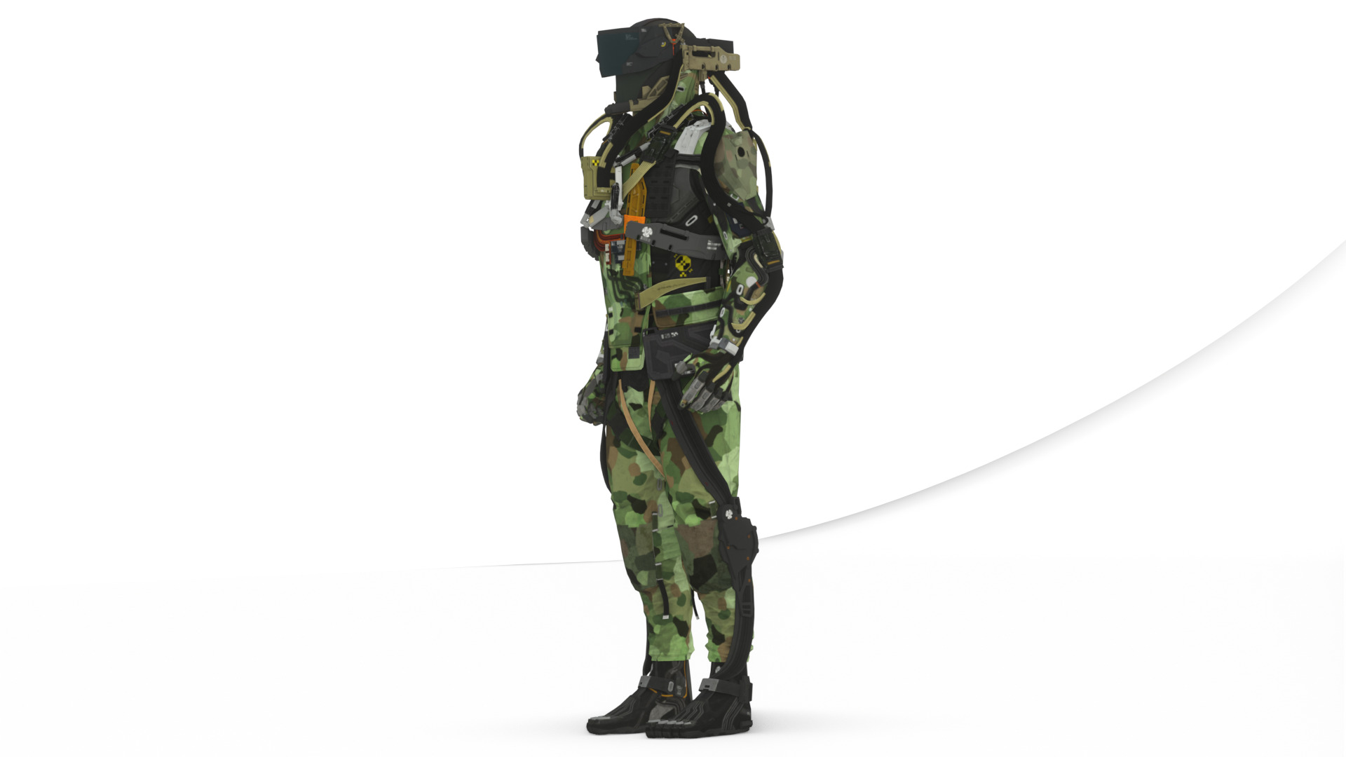 Cyber Assault Robot Soldier 3D Model Low-poly 3D model_2