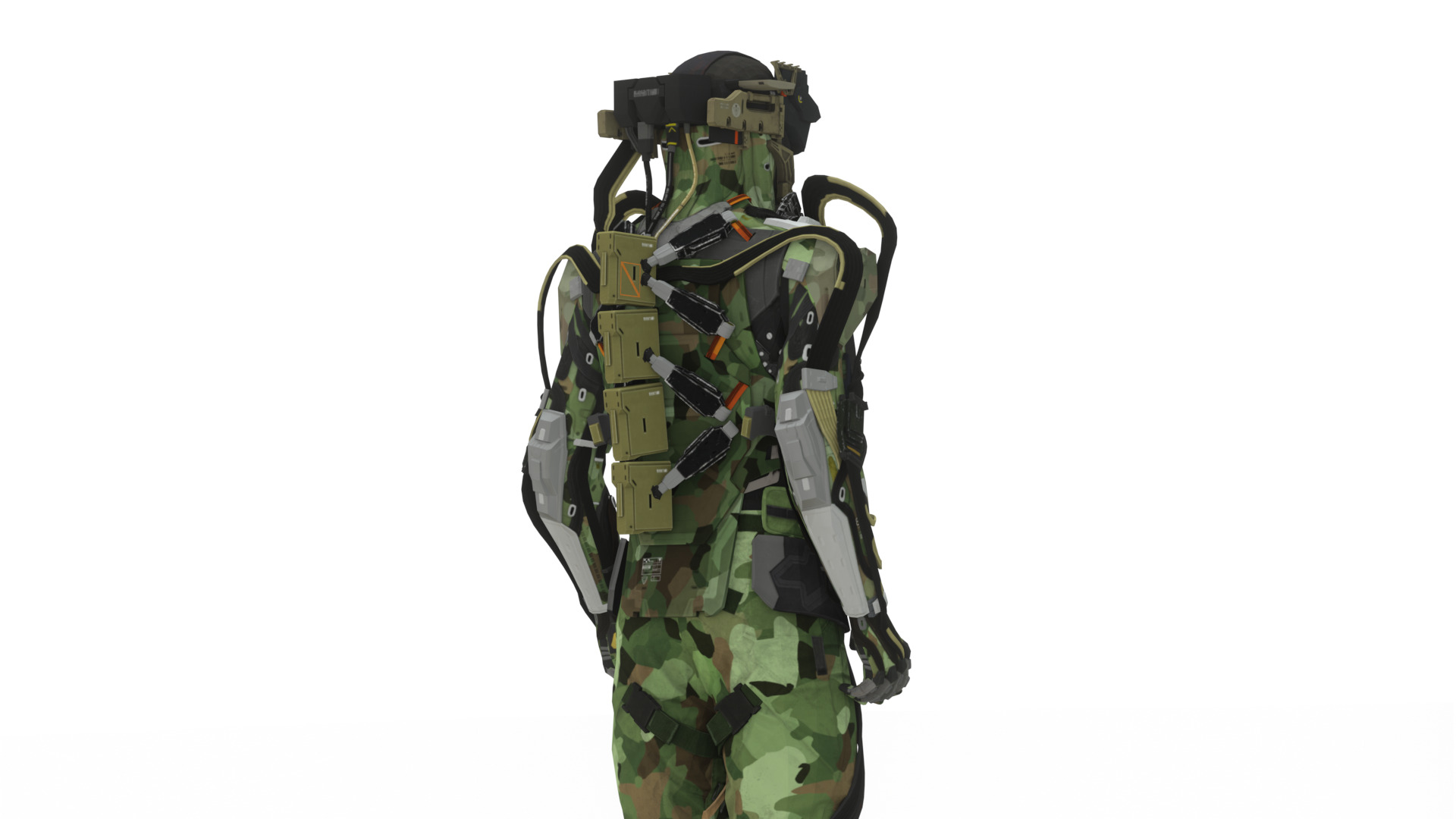 Cyber Assault Robot Soldier 3D Model Low-poly 3D model_10