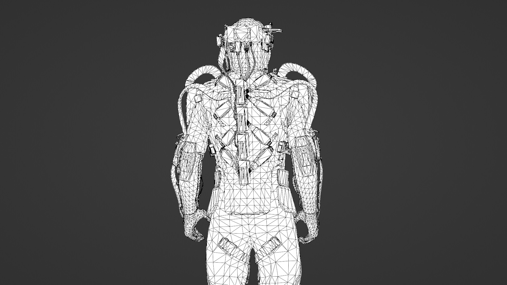 Cyber Assault Robot Soldier 3D Model Low-poly 3D model_35