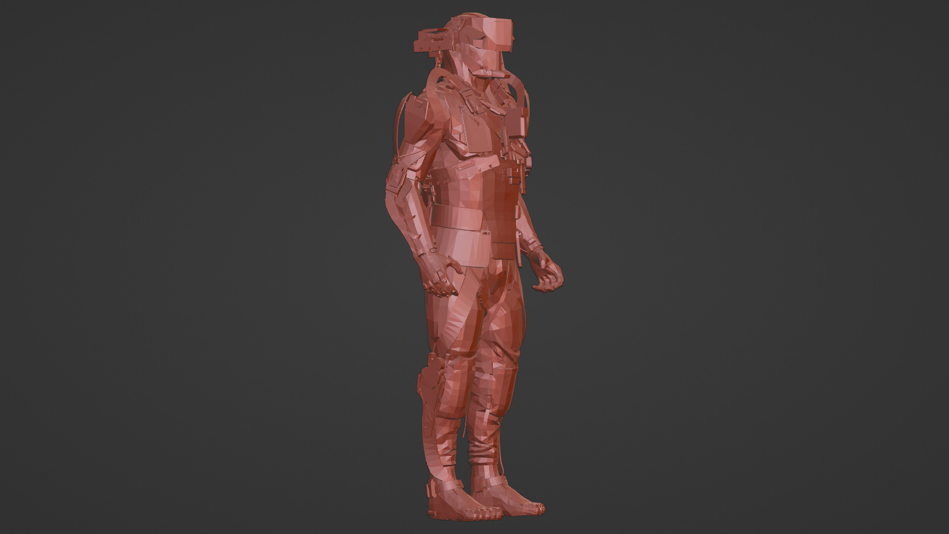 Cyber Assault Robot Soldier 3D Model Low-poly 3D model_19
