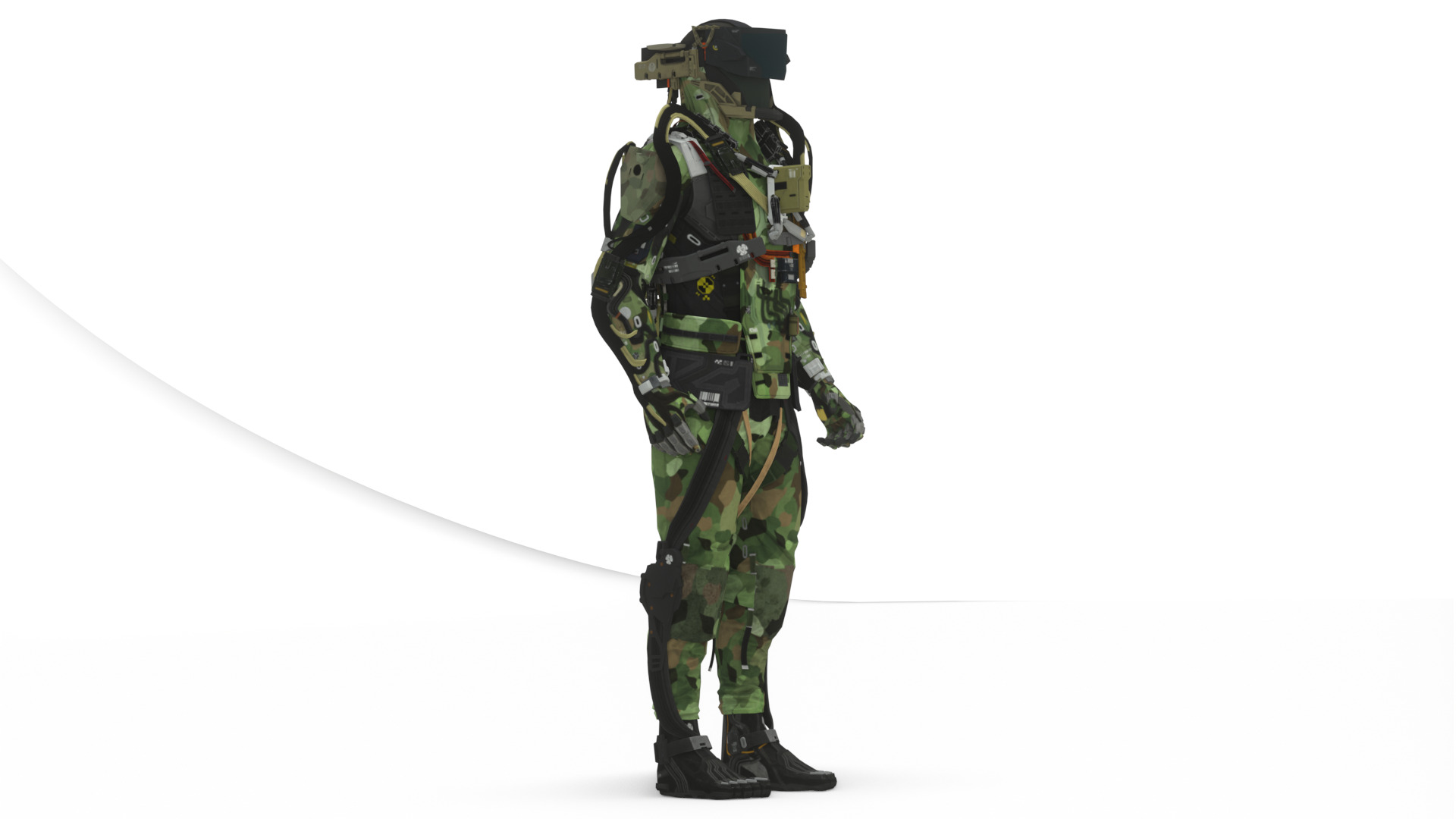 Cyber Assault Robot Soldier 3D Model Low-poly 3D model_6