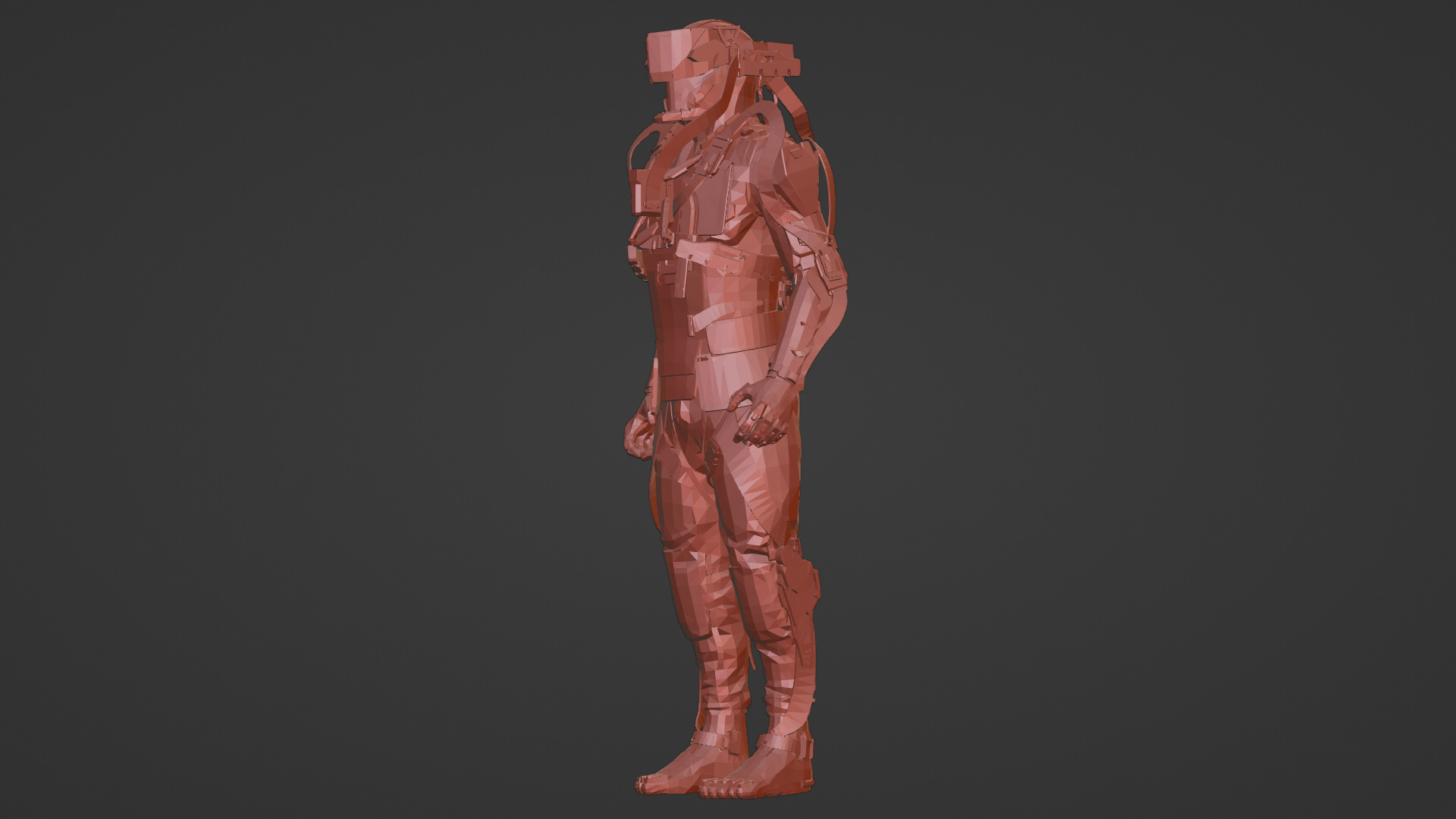 Cyber Assault Robot Soldier 3D Model Low-poly 3D model_12