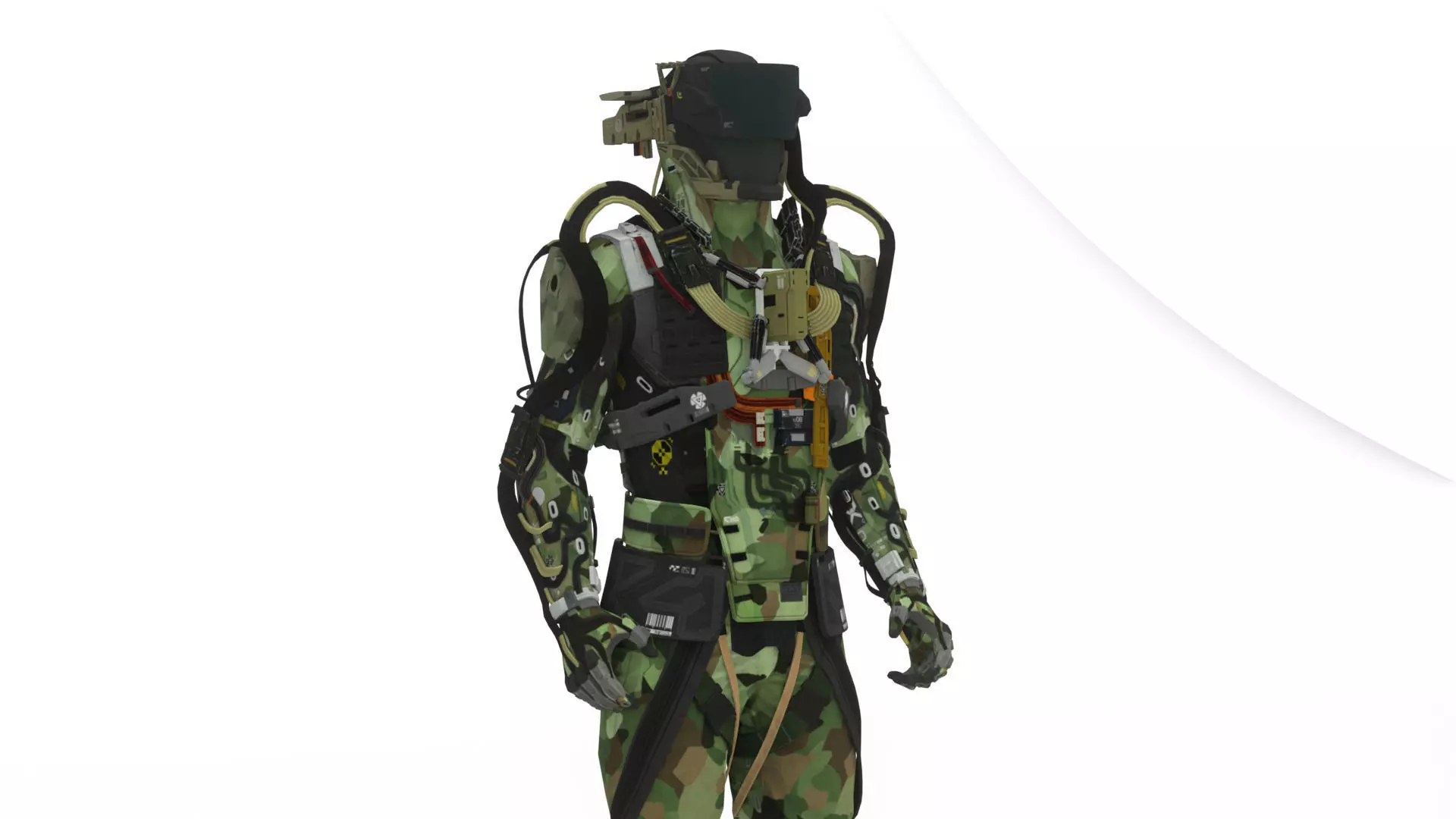 Cyber Assault Robot Soldier 3D Model Low-poly 3D model_0