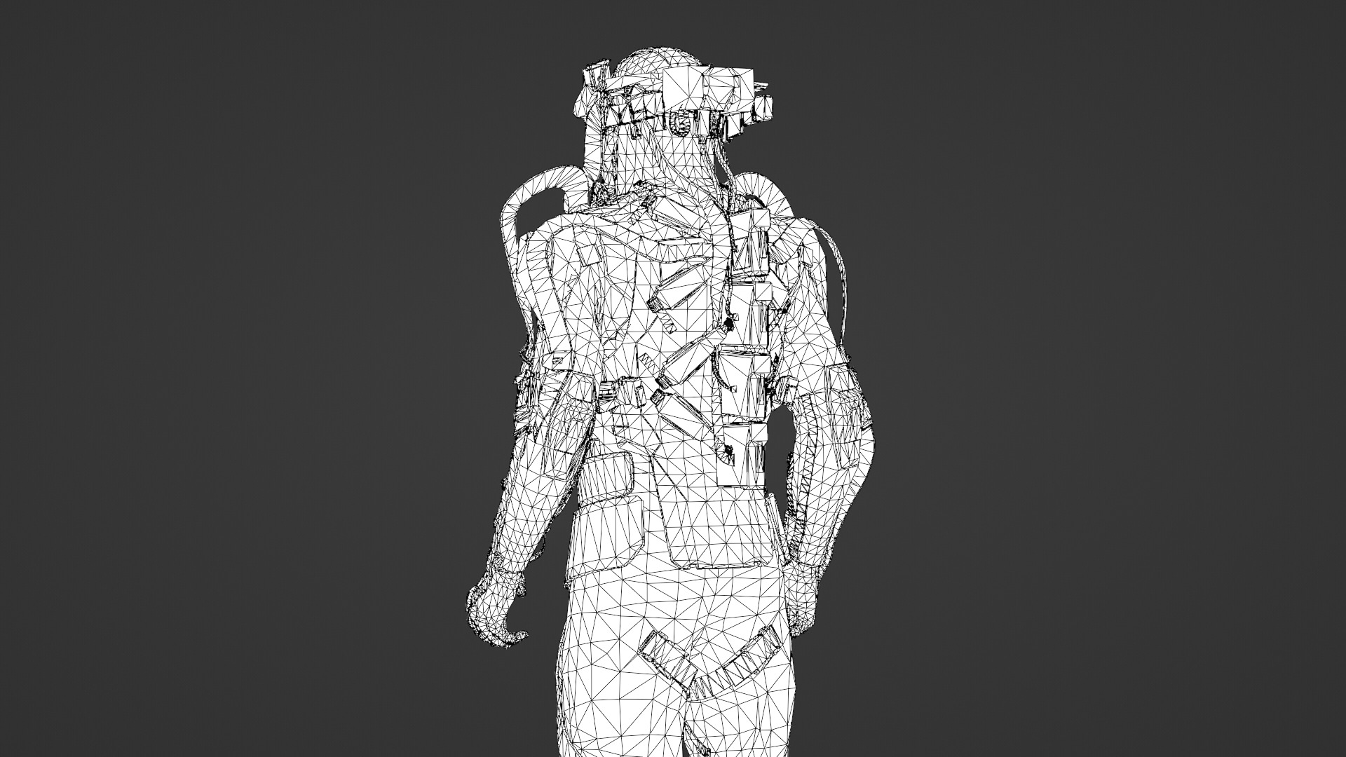 Cyber Assault Robot Soldier 3D Model Low-poly 3D model_34