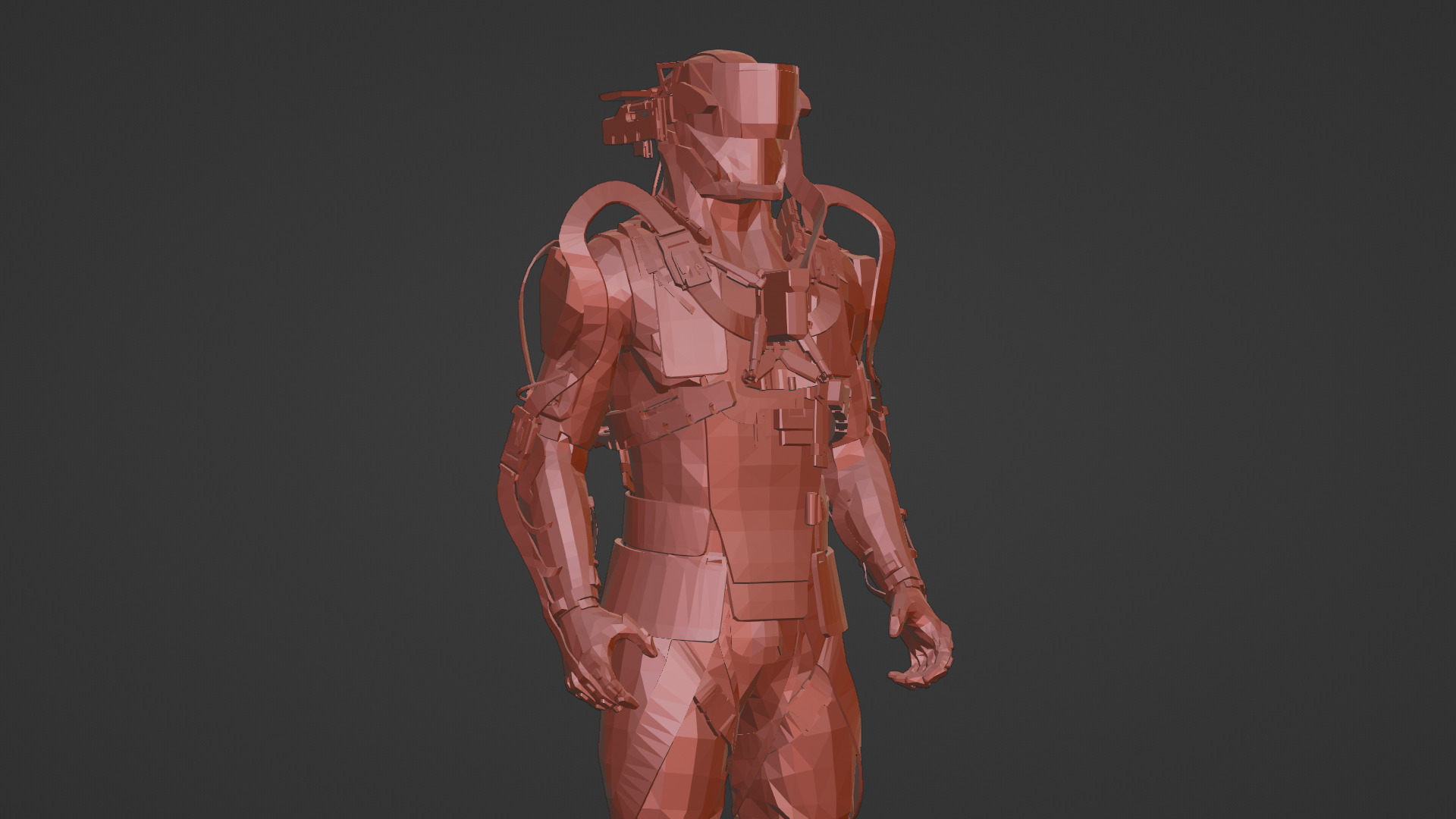 Cyber Assault Robot Soldier 3D Model Low-poly 3D model_20