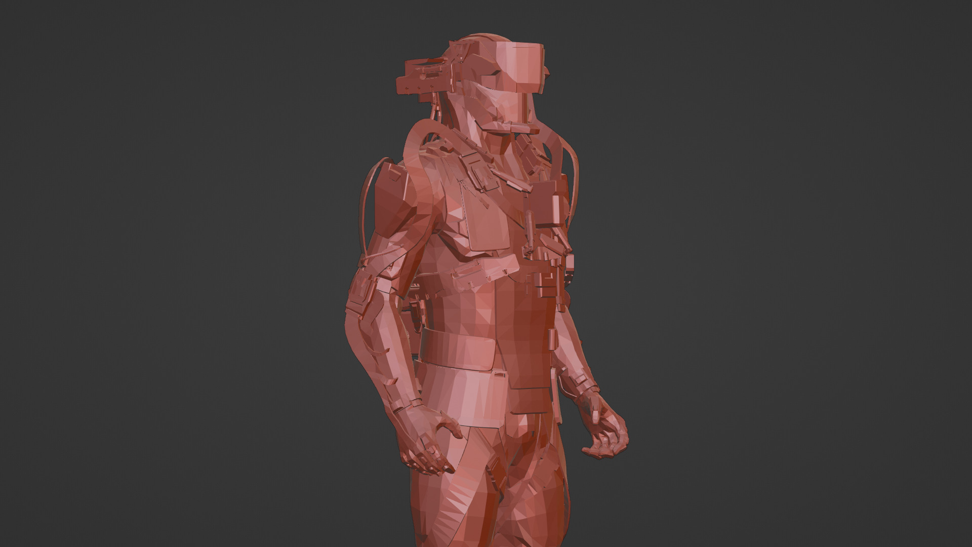 Cyber Assault Robot Soldier 3D Model Low-poly 3D model_14