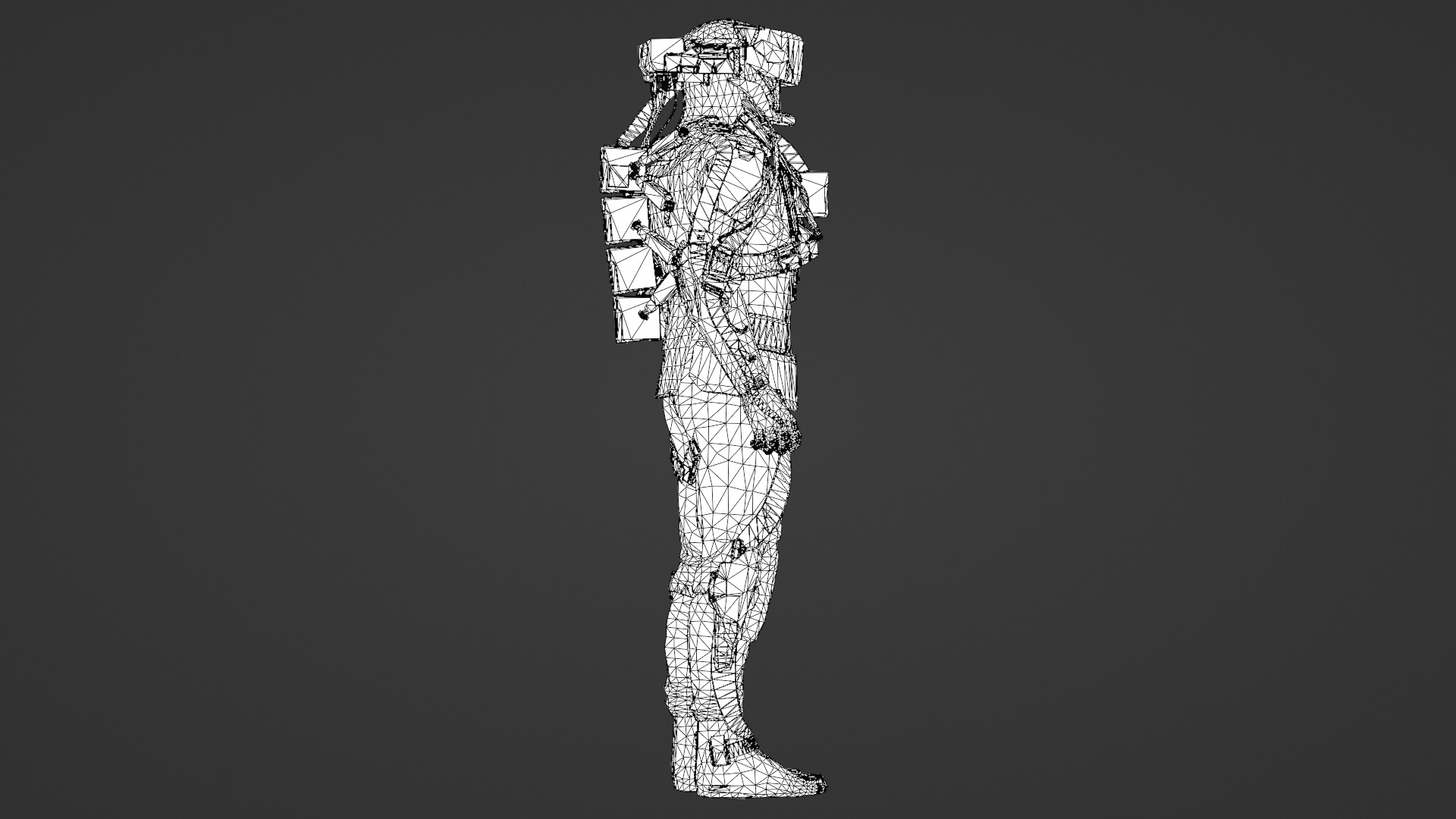 Cyber Assault Robot Soldier 3D Model Low-poly 3D model_30