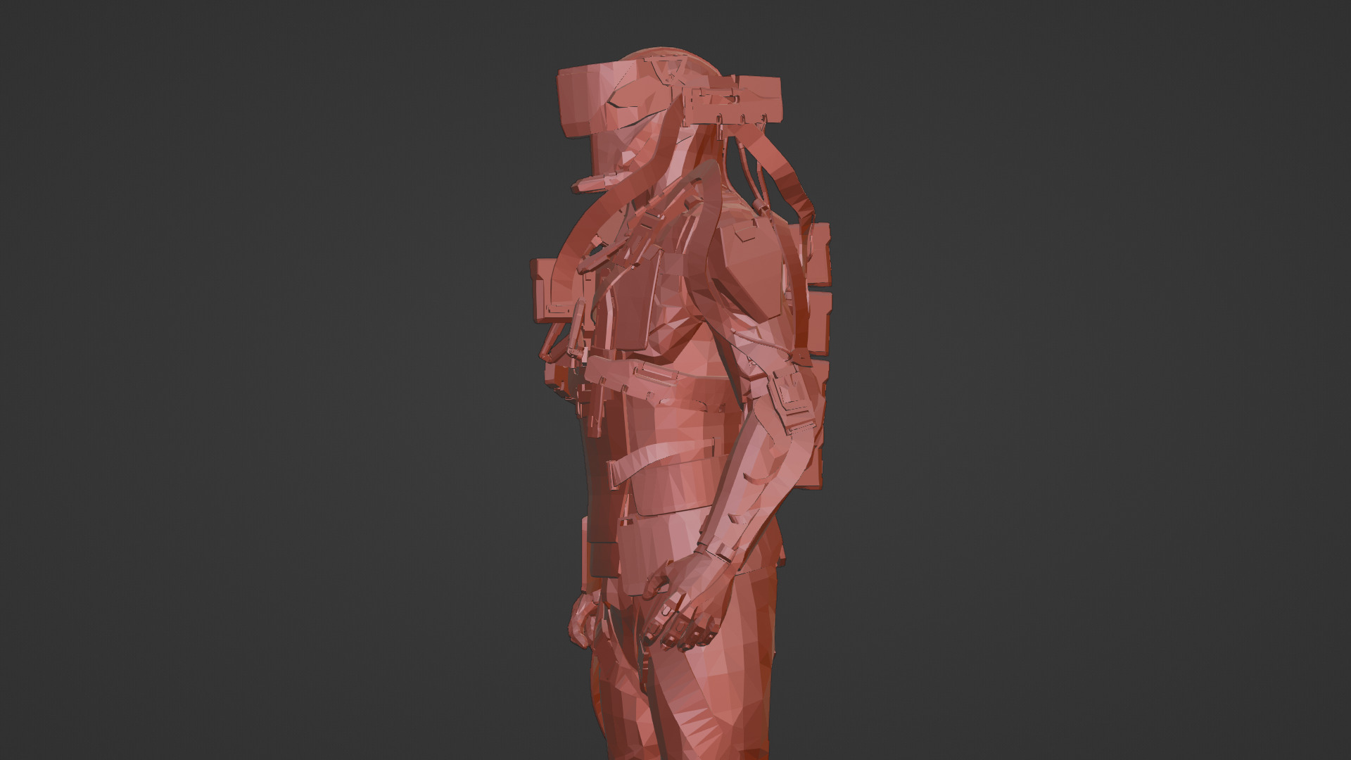 Cyber Assault Robot Soldier 3D Model Low-poly 3D model_21