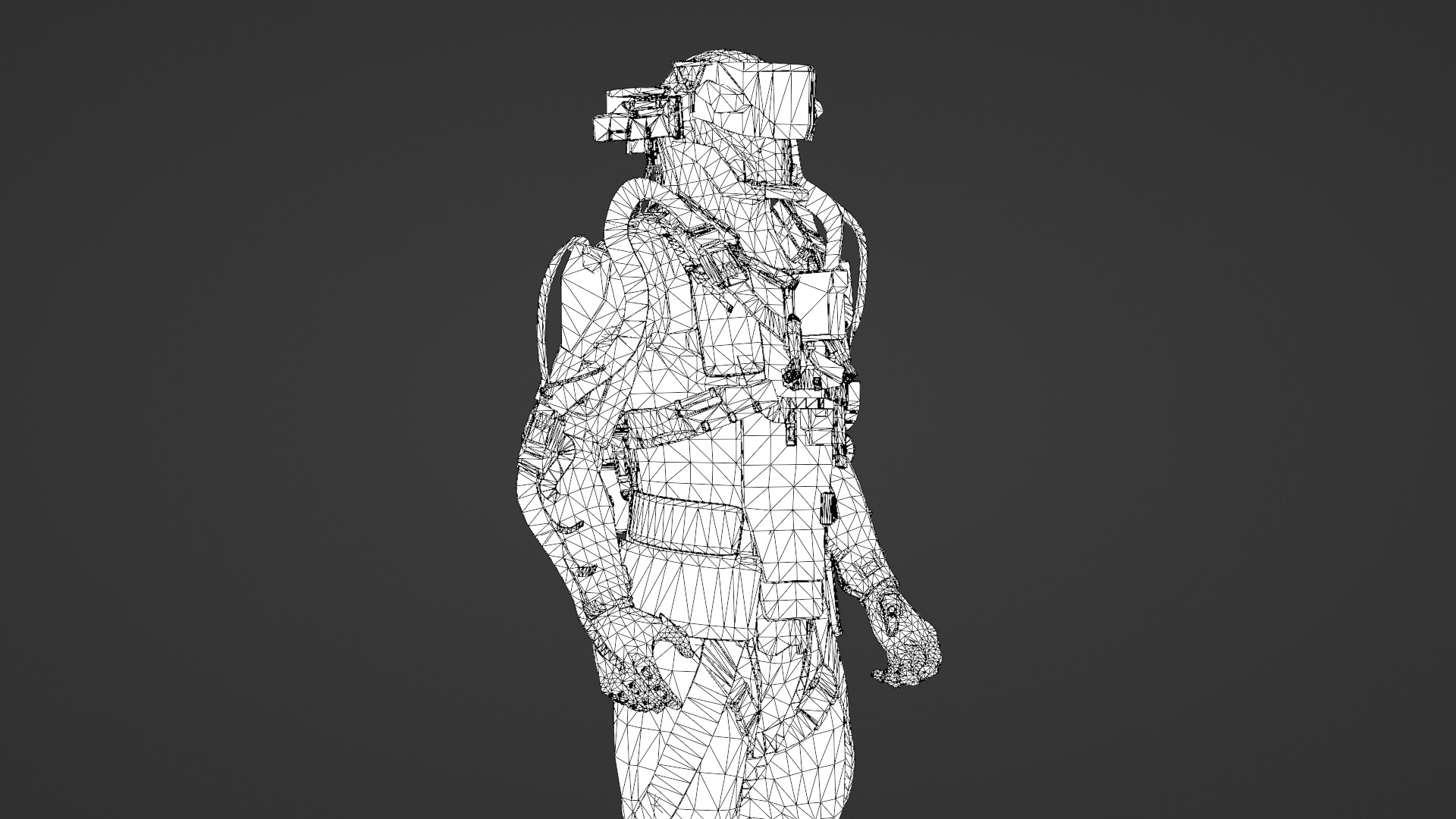 Cyber Assault Robot Soldier 3D Model Low-poly 3D model_26