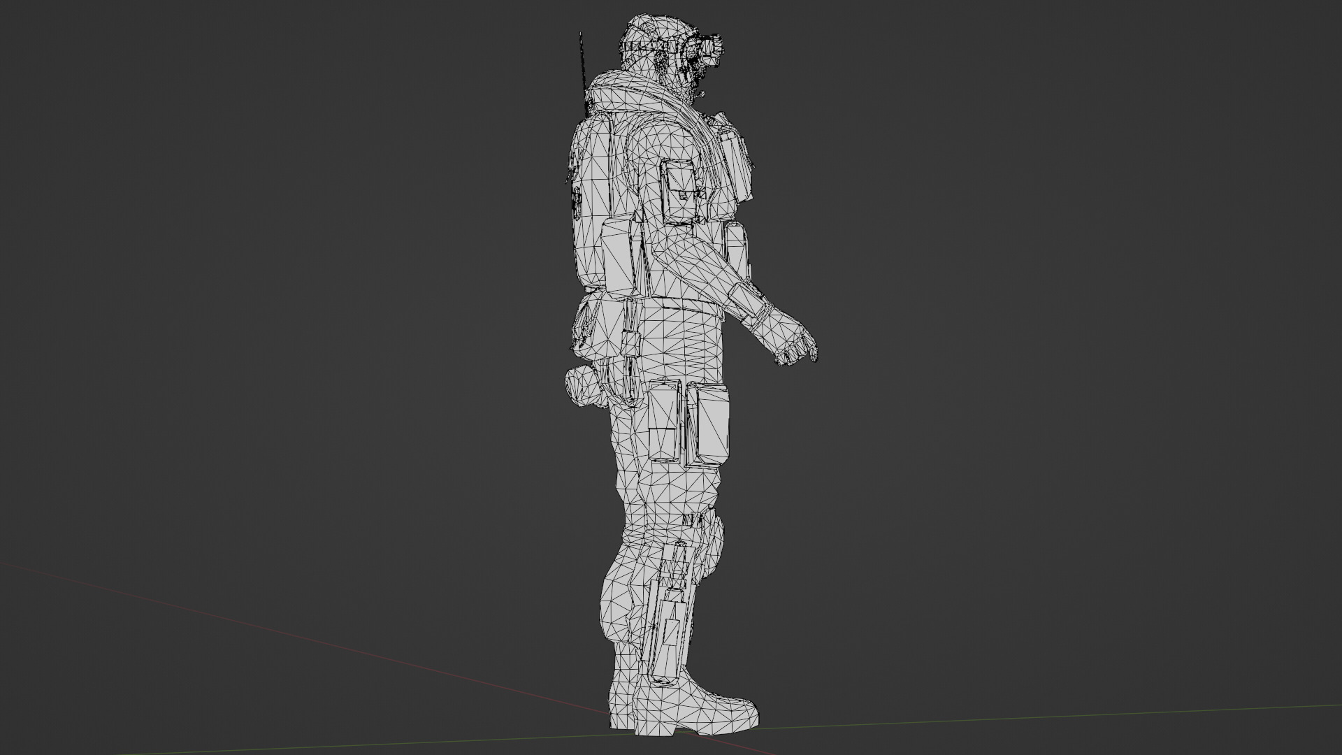 Elite Modern Soldier 3D Model  Rigged and Game Ready Low-poly 3D model_30