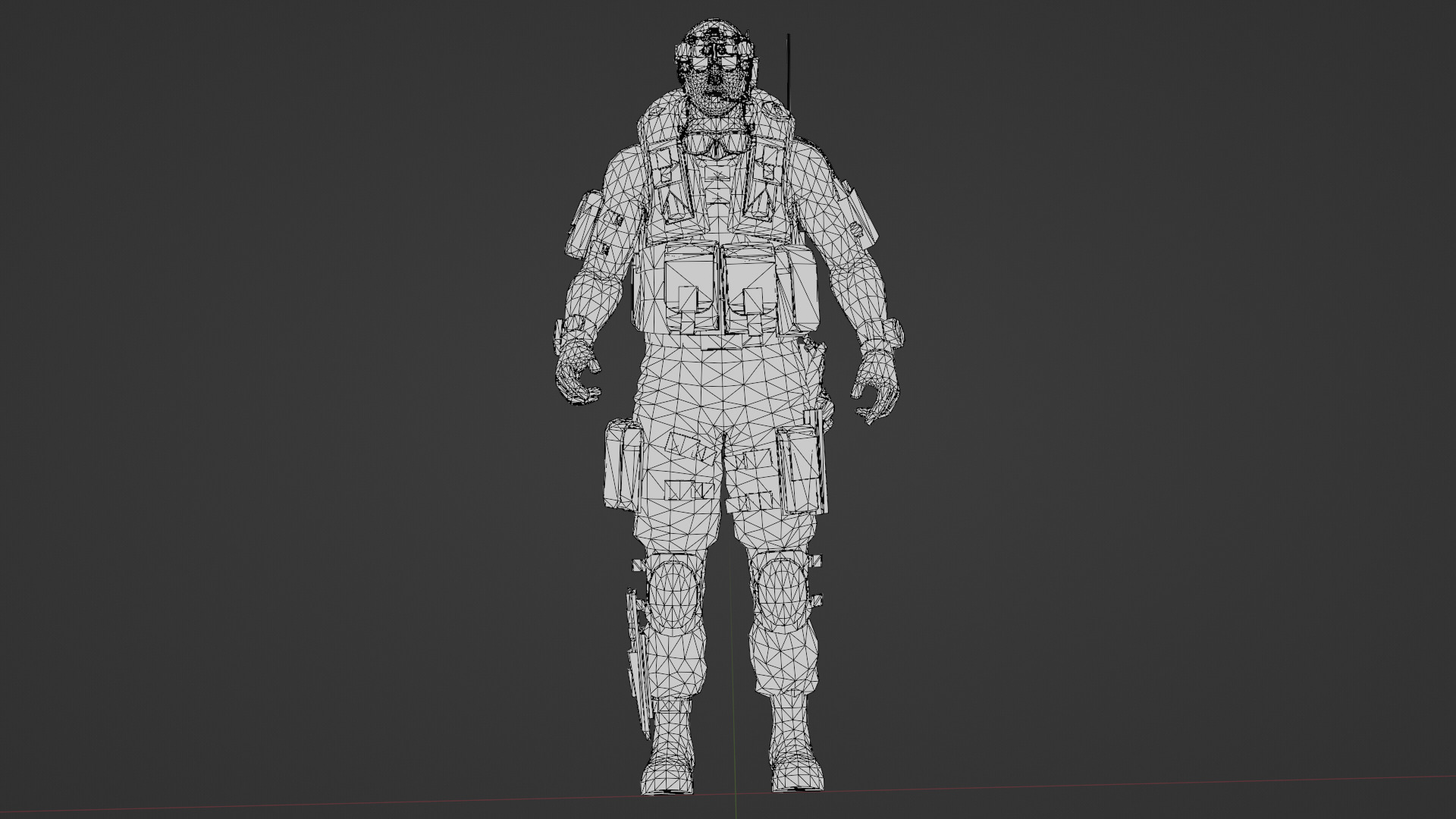 Elite Modern Soldier 3D Model  Rigged and Game Ready Low-poly 3D model_27