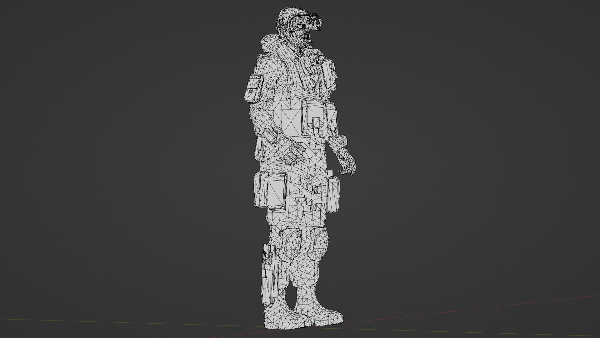 Elite Modern Soldier 3D Model  Rigged and Game Ready Low-poly 3D model_31