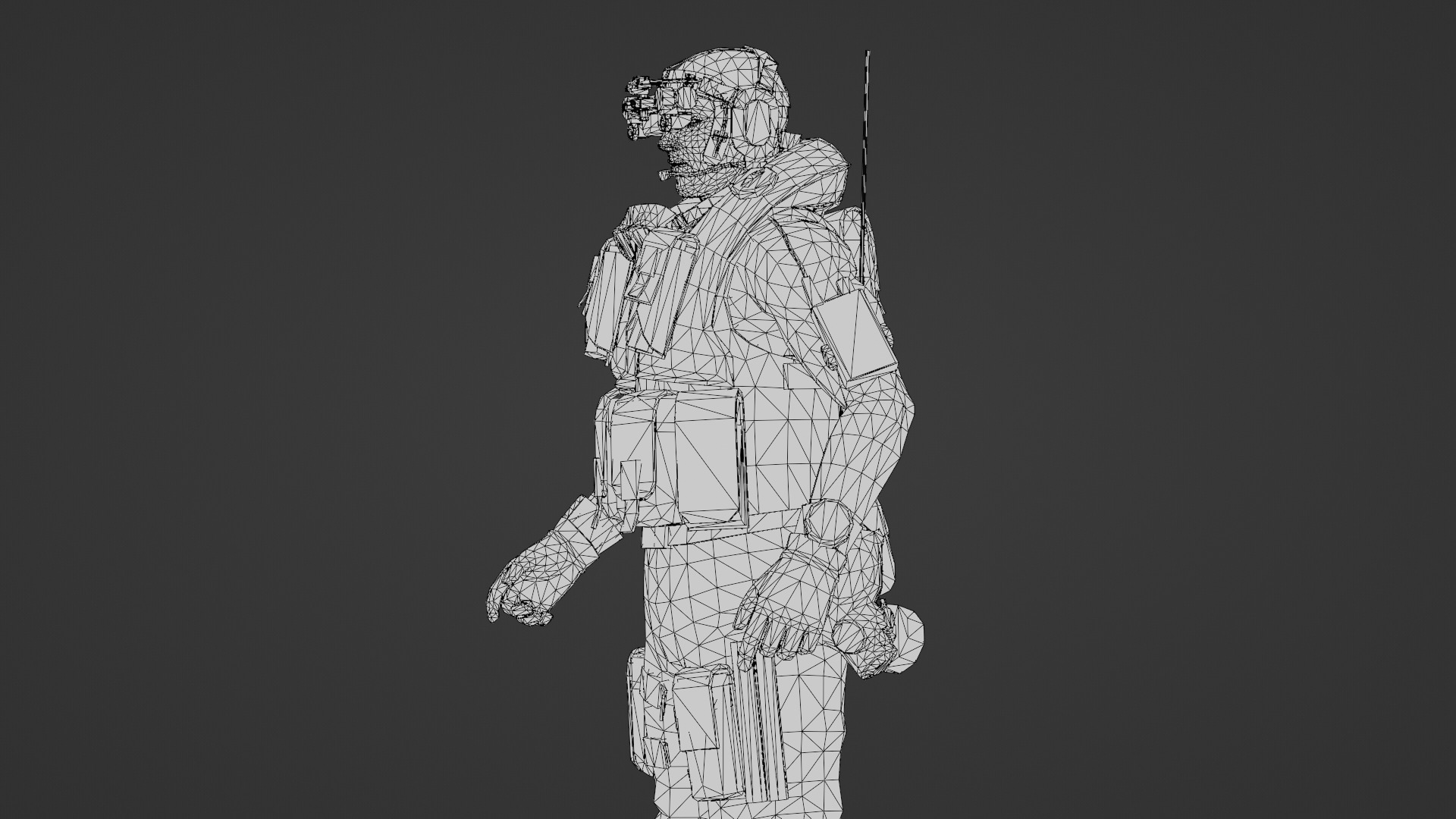 Elite Modern Soldier 3D Model  Rigged and Game Ready Low-poly 3D model_33