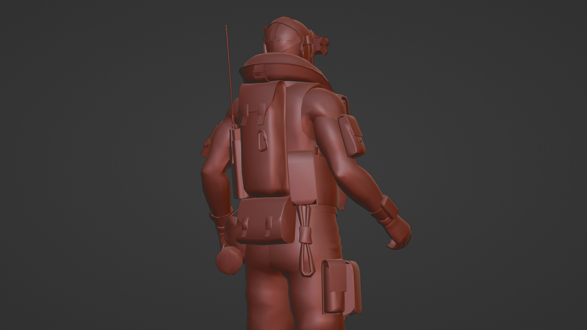 Elite Modern Soldier 3D Model  Rigged and Game Ready Low-poly 3D model_13