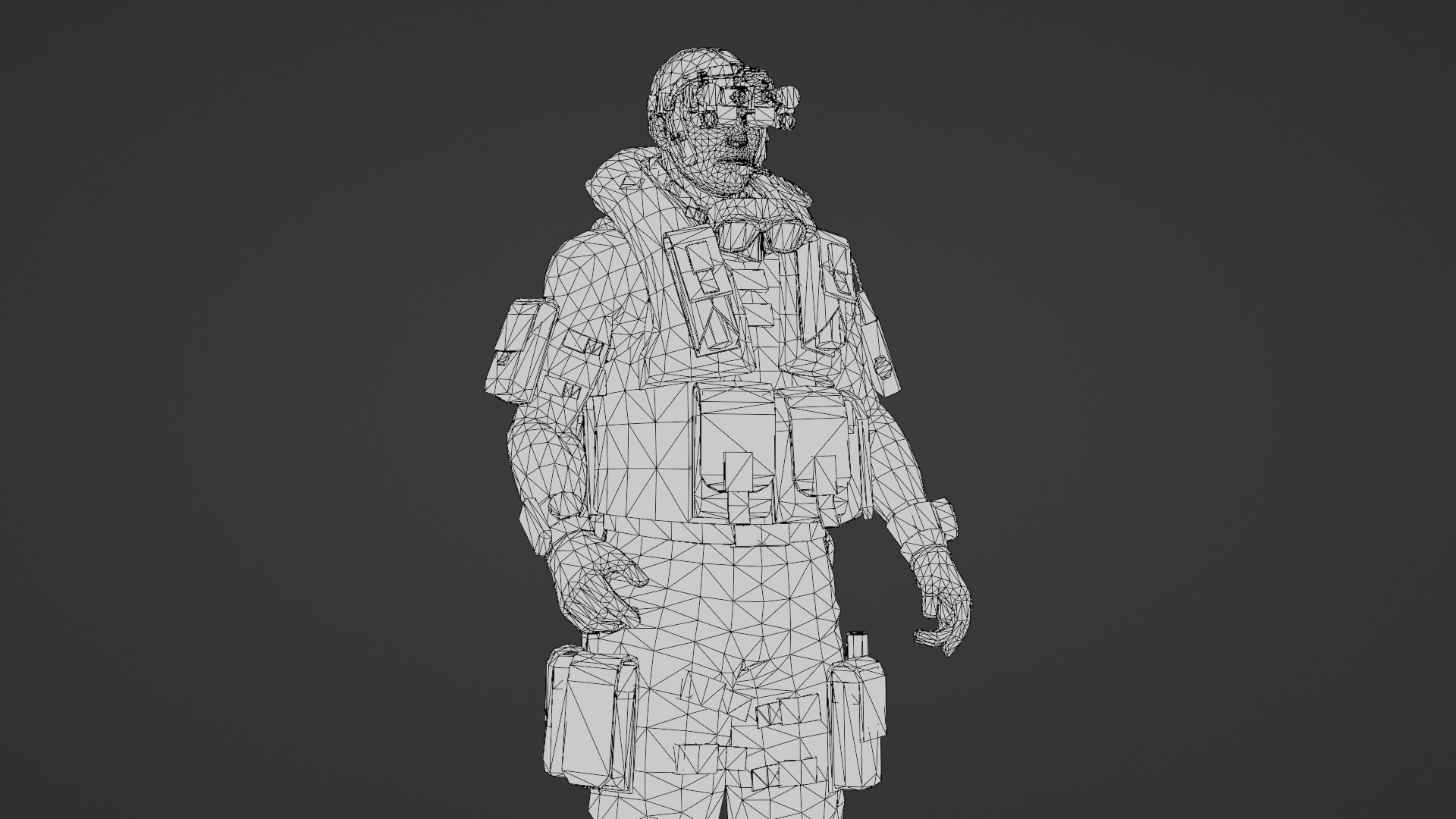 Elite Modern Soldier 3D Model  Rigged and Game Ready Low-poly 3D model_32