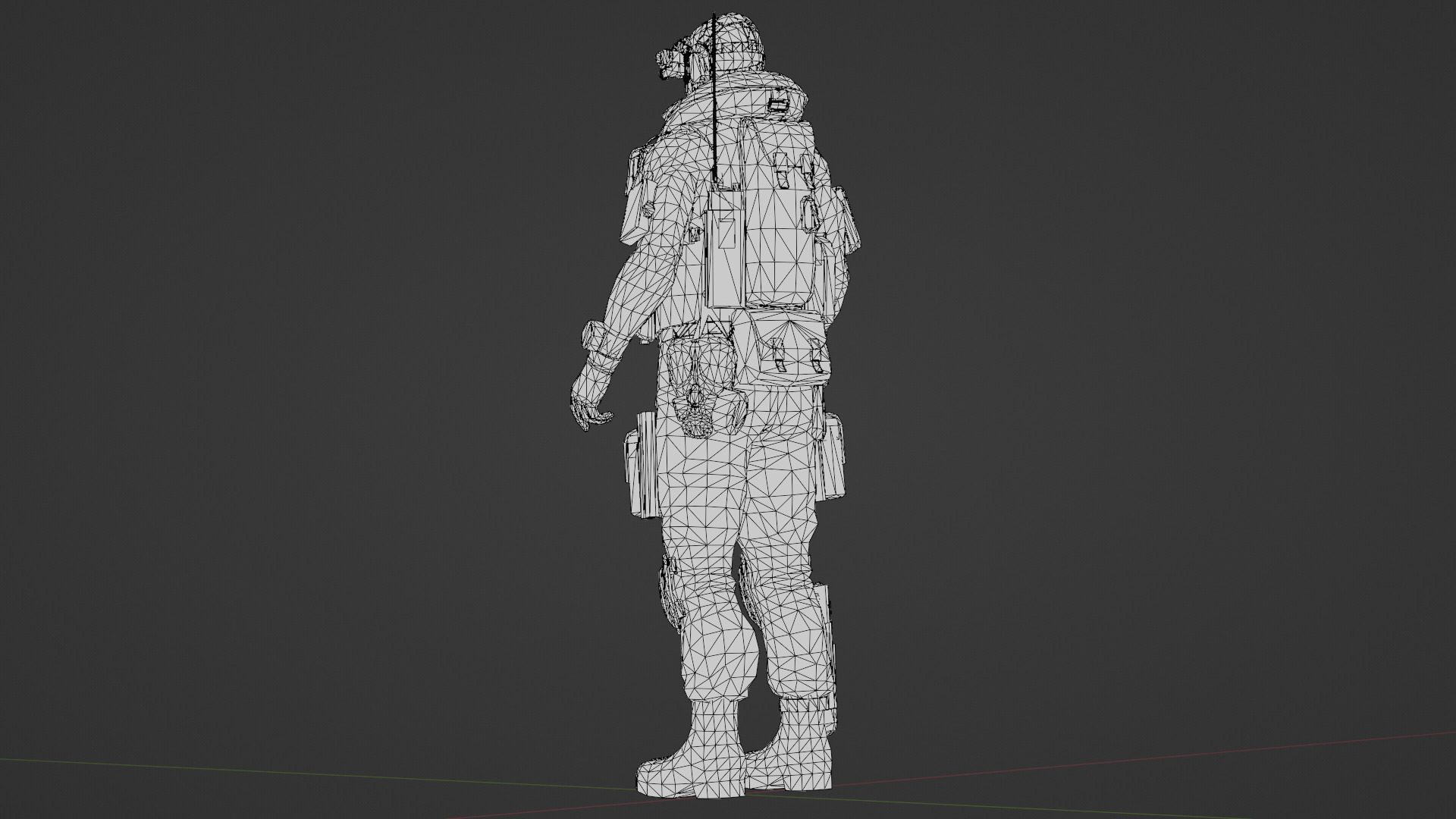 Elite Modern Soldier 3D Model  Rigged and Game Ready Low-poly 3D model_28