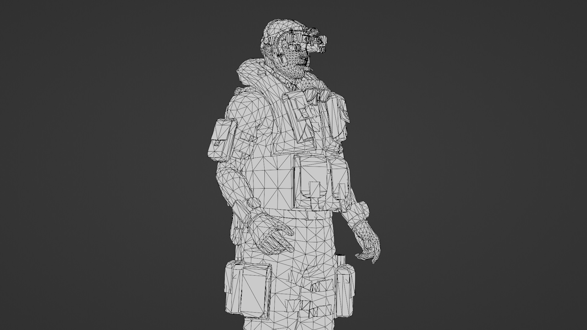 Elite Modern Soldier 3D Model  Rigged and Game Ready Low-poly 3D model_26