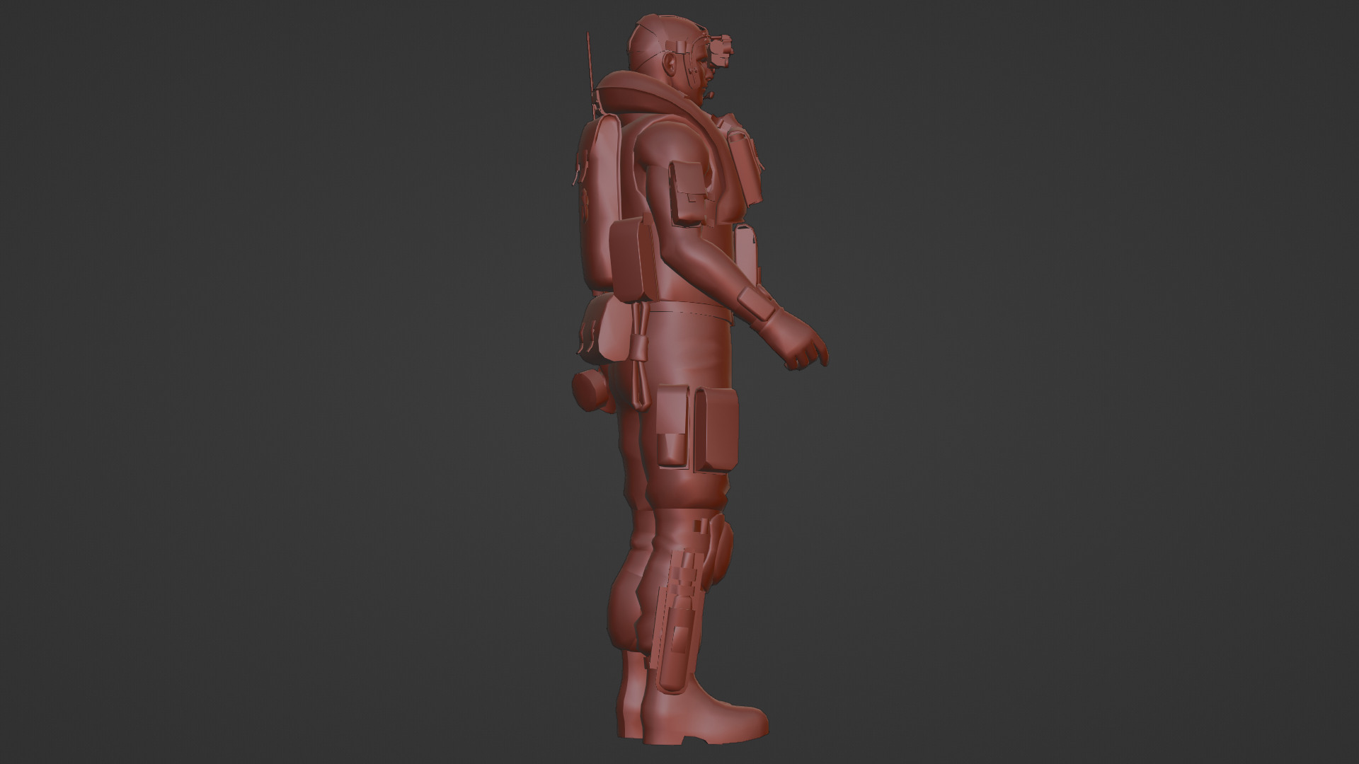 Elite Modern Soldier 3D Model  Rigged and Game Ready Low-poly 3D model_18