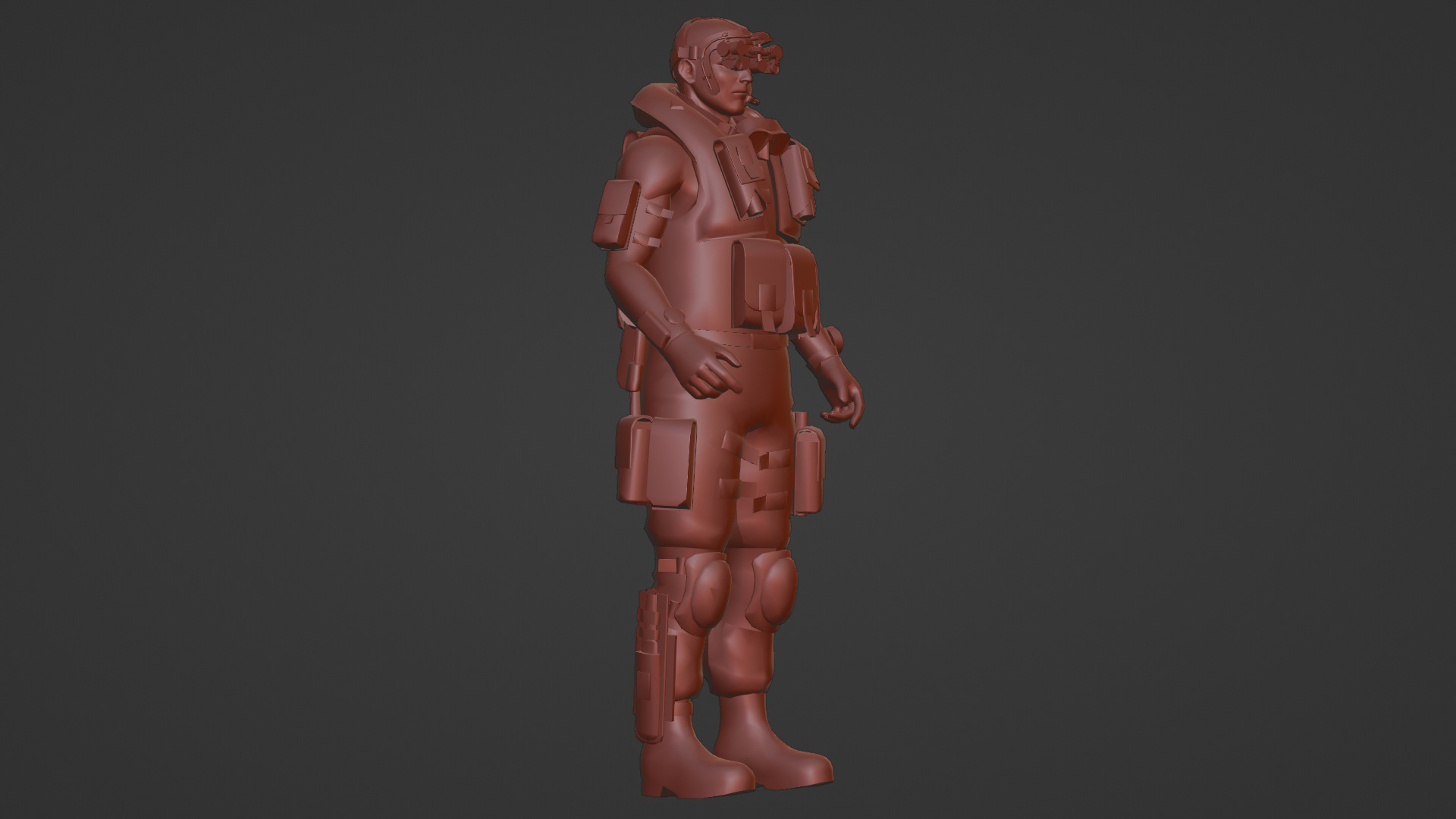 Elite Modern Soldier 3D Model  Rigged and Game Ready Low-poly 3D model_19