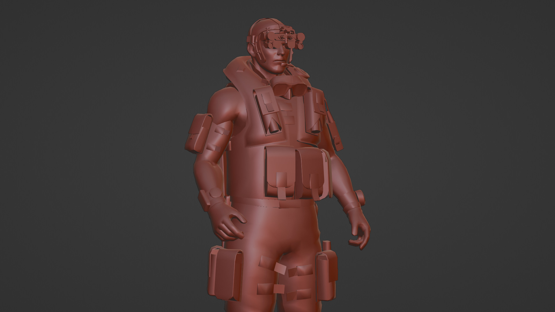 Elite Modern Soldier 3D Model  Rigged and Game Ready Low-poly 3D model_20