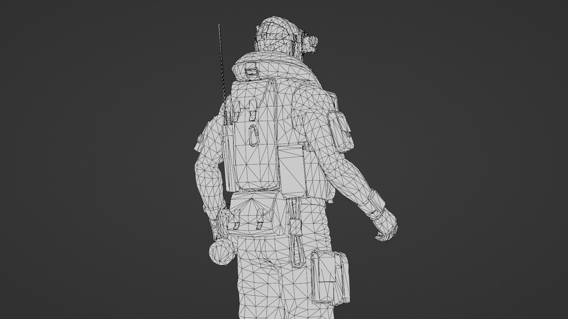 Elite Modern Soldier 3D Model  Rigged and Game Ready Low-poly 3D model_25