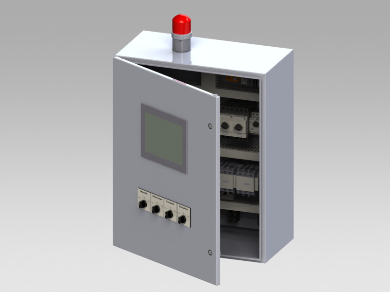 Caixa de Controle  Composteira Low-poly 3D model_2