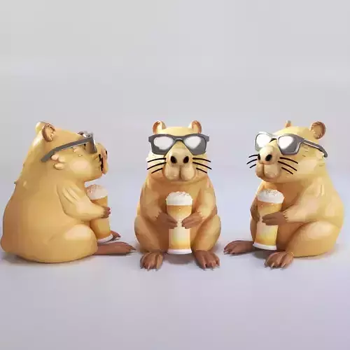 Capibara beer 3D print model