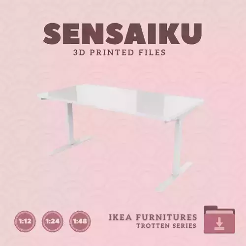 TROTTEN Standing Desk for Miniature Dollhouse - IKEA - 3D Print