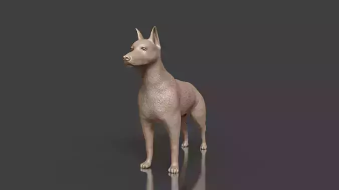 Doberman Pincher Realistic Toy STL