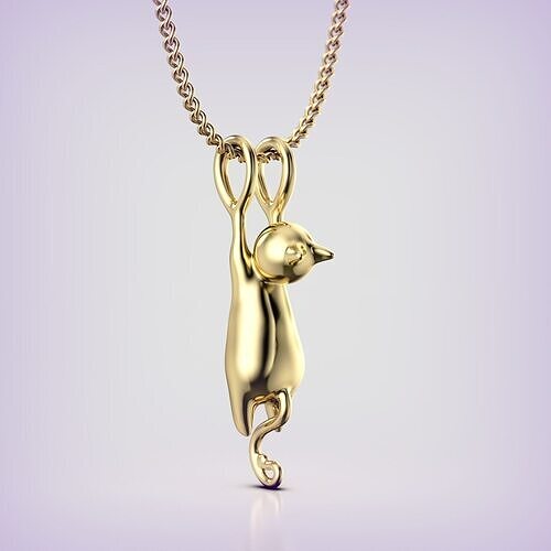 Cat Pendant 3D print model