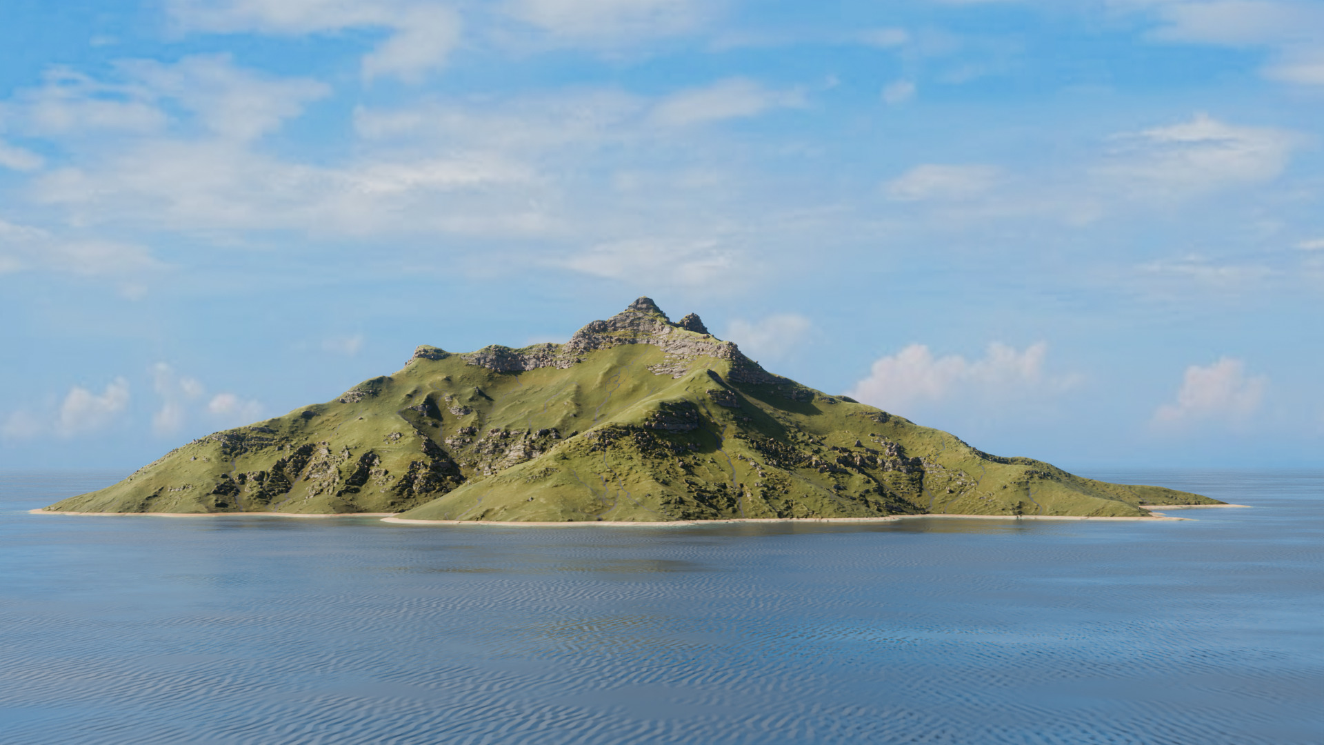 Island Mountain 2 3D model_2