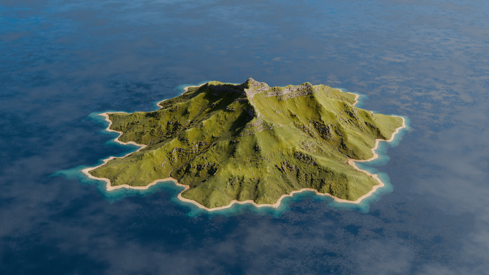 Island Mountain 2 3D model_1