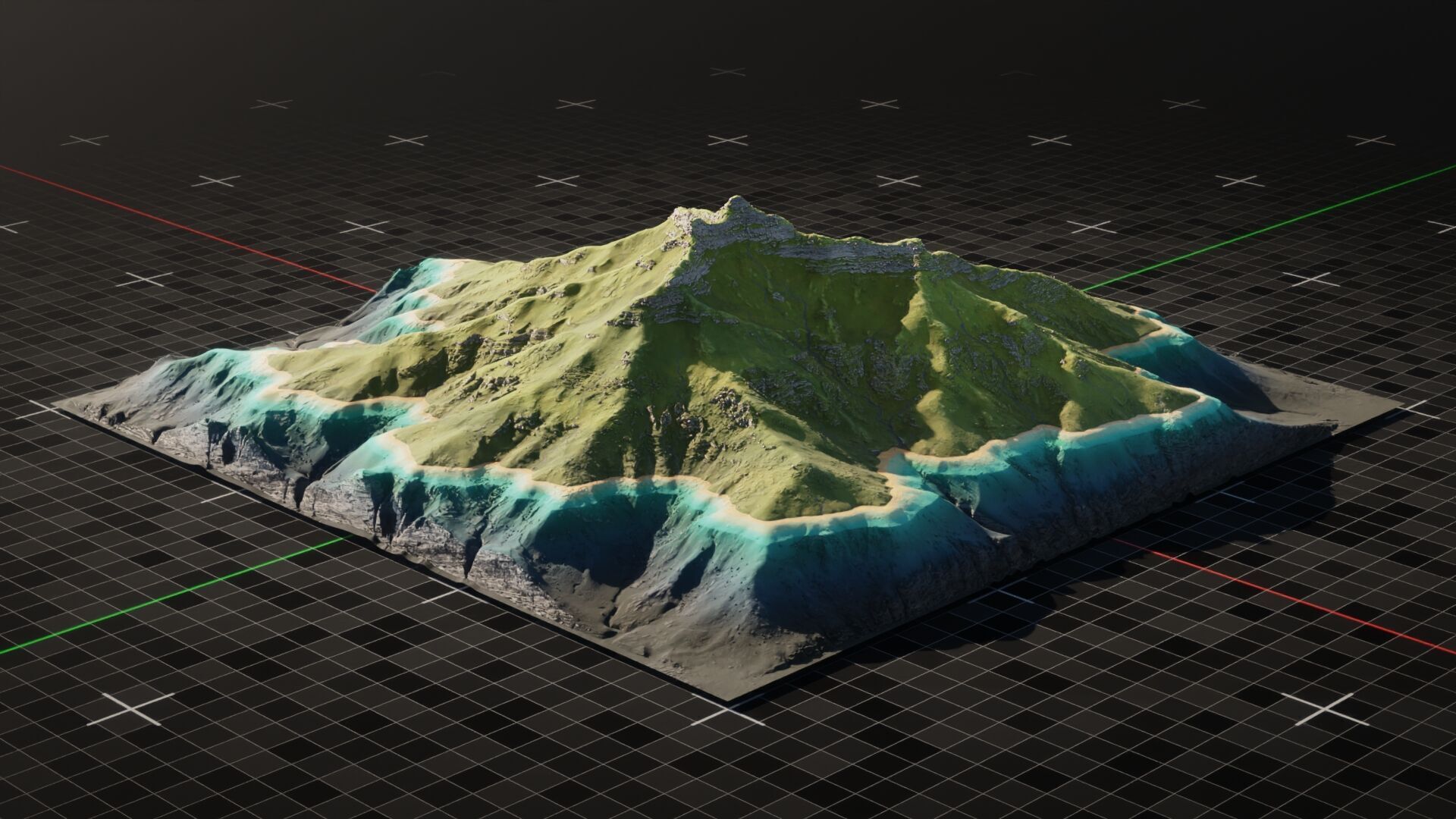 Island Mountain 2 3D model_6