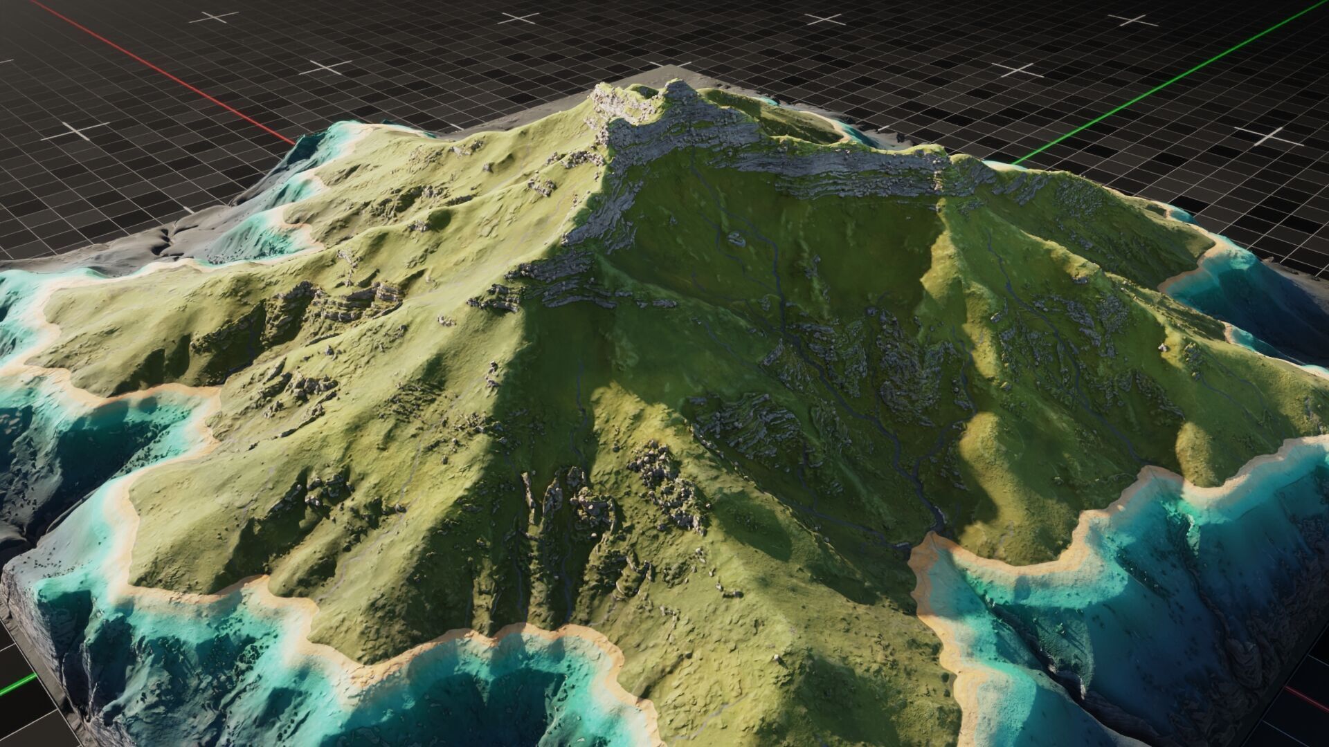 Island Mountain 2 3D model_9