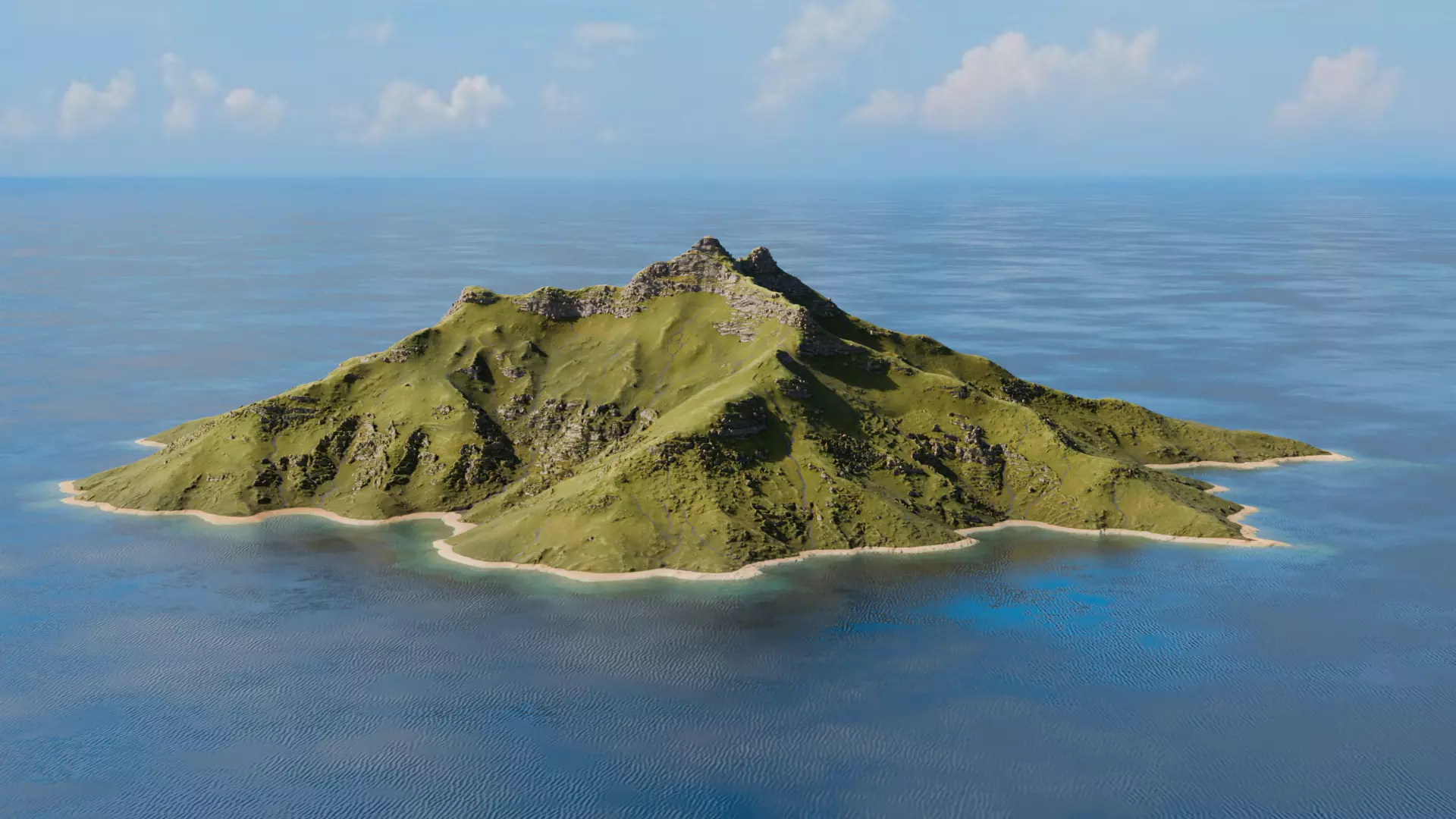 Island Mountain 2 3D model_0